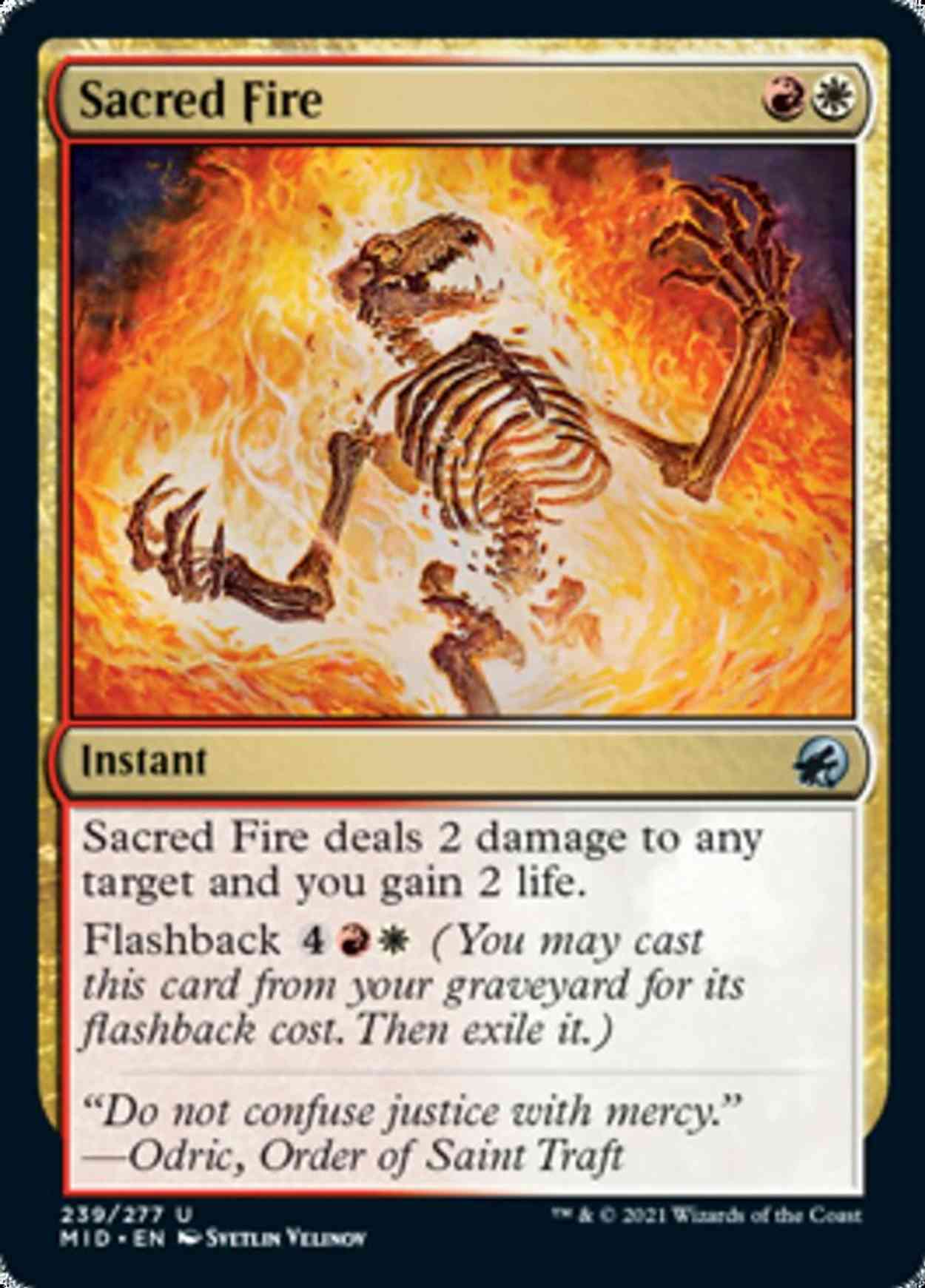 Sacred Fire magic card front