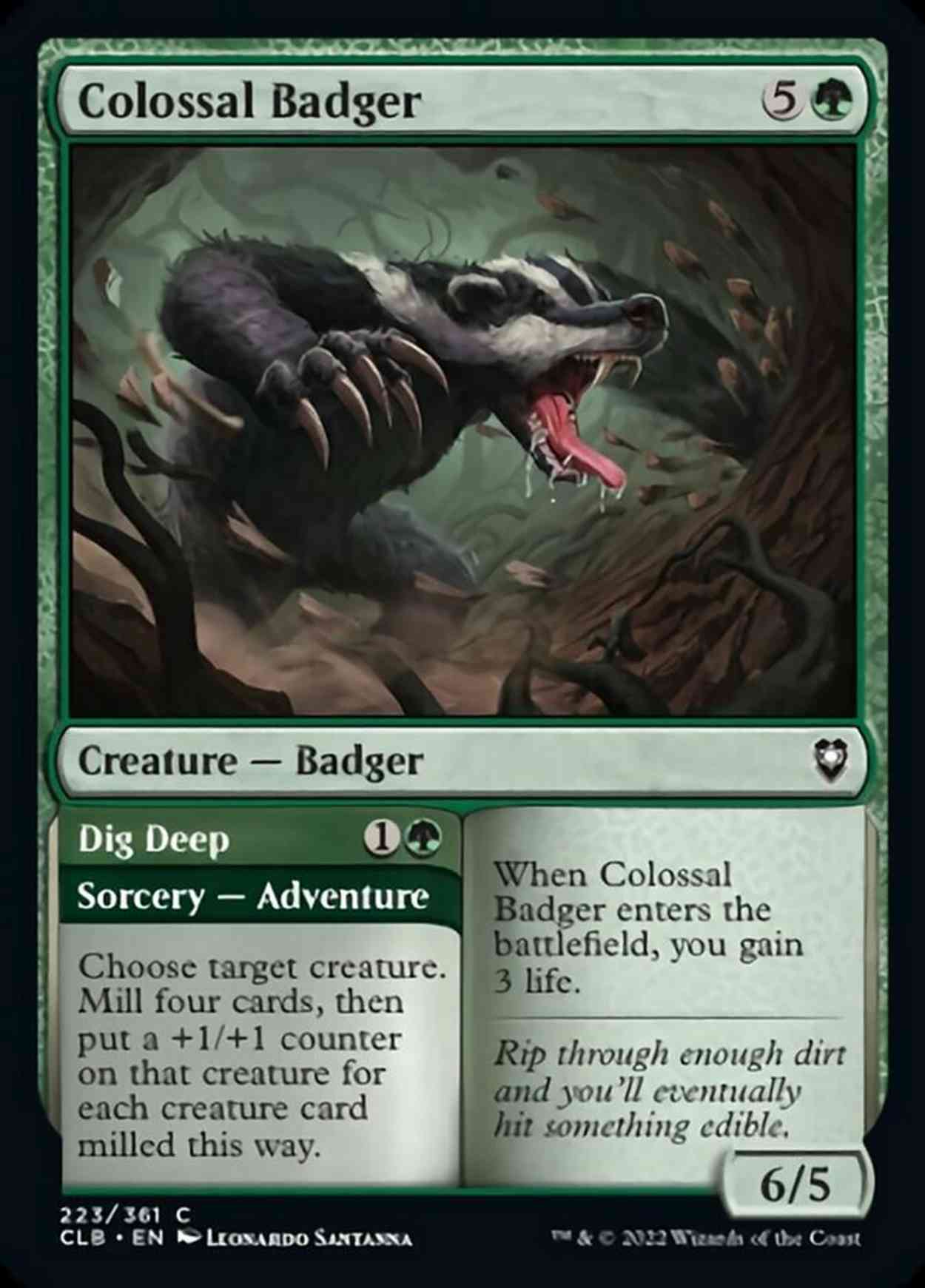 Colossal Badger magic card front
