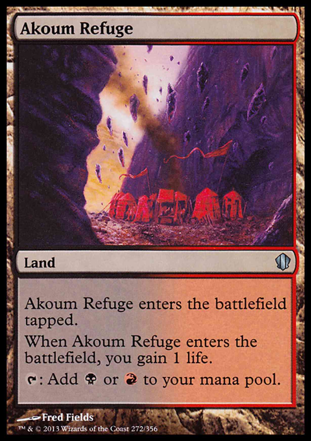 Akoum Refuge magic card front