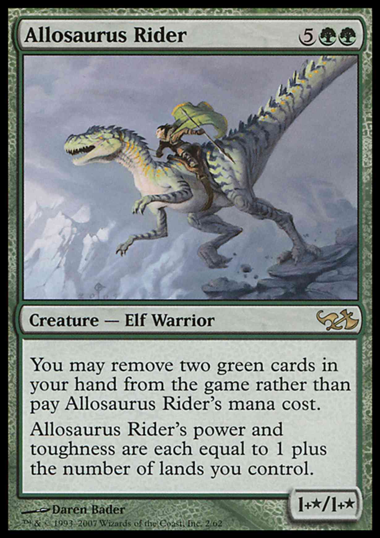 Allosaurus Rider magic card front