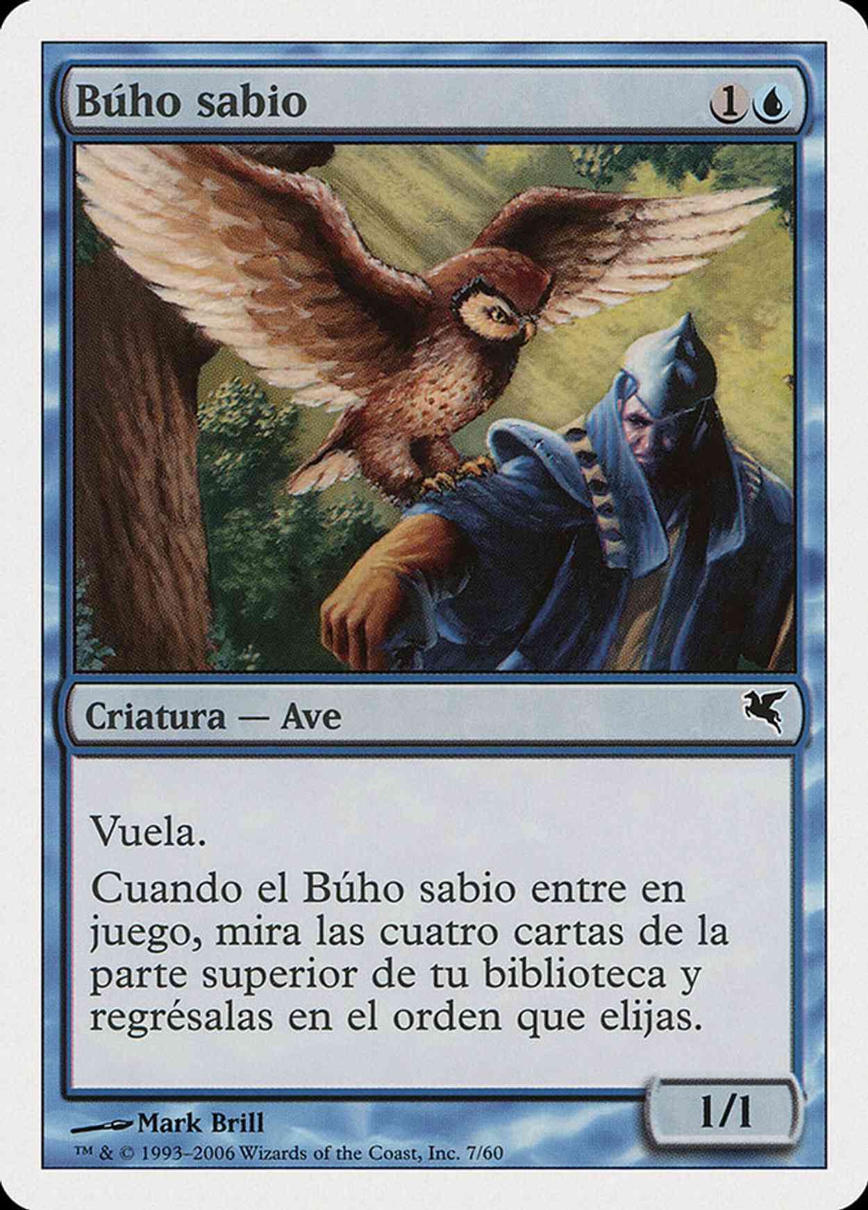 Sage Owl (Retro Frame) magic card front