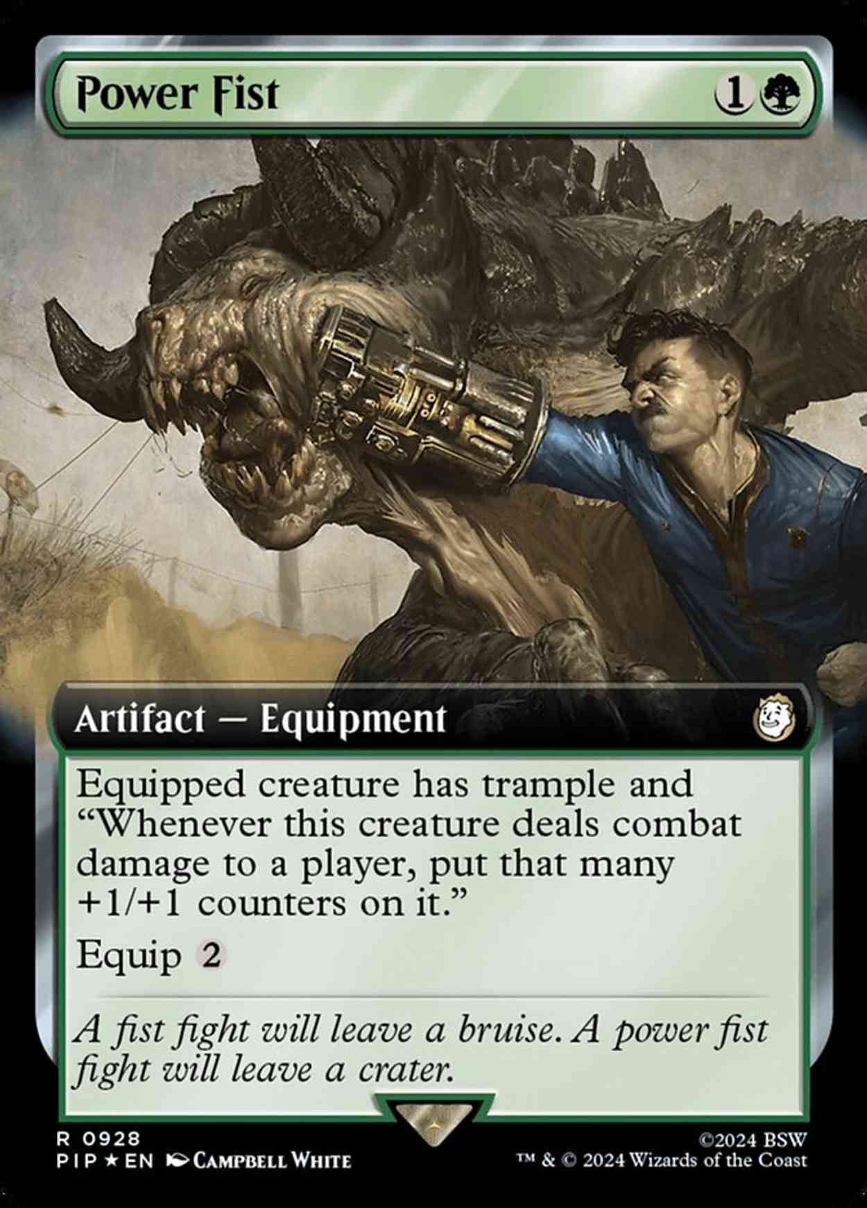 Power Fist (Extended Art) (Surge Foil) magic card front