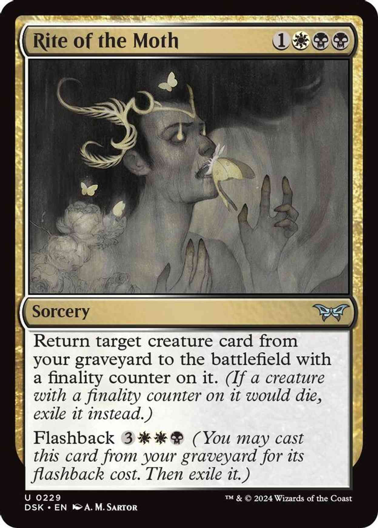 Rite of the Moth magic card front