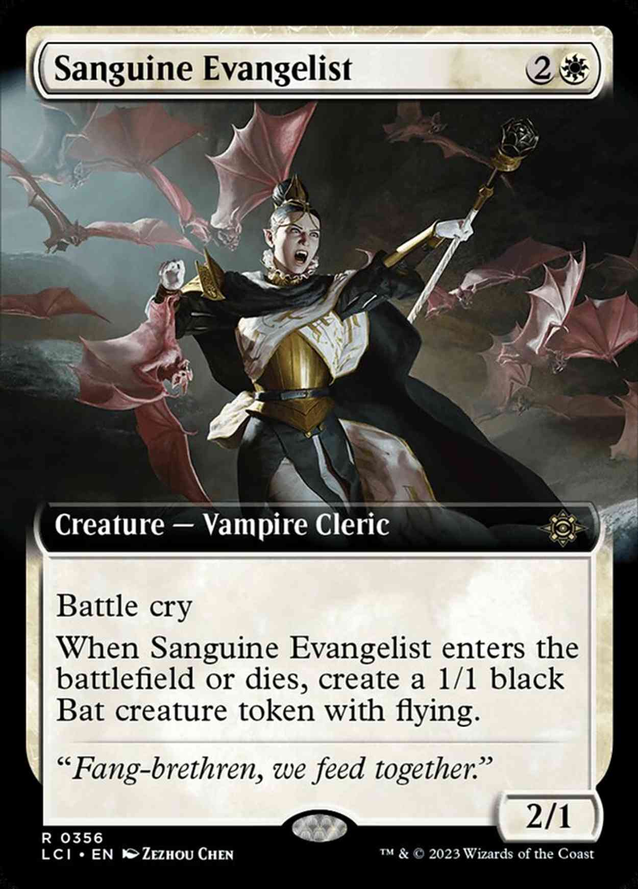 Sanguine Evangelist (Extended Art) magic card front