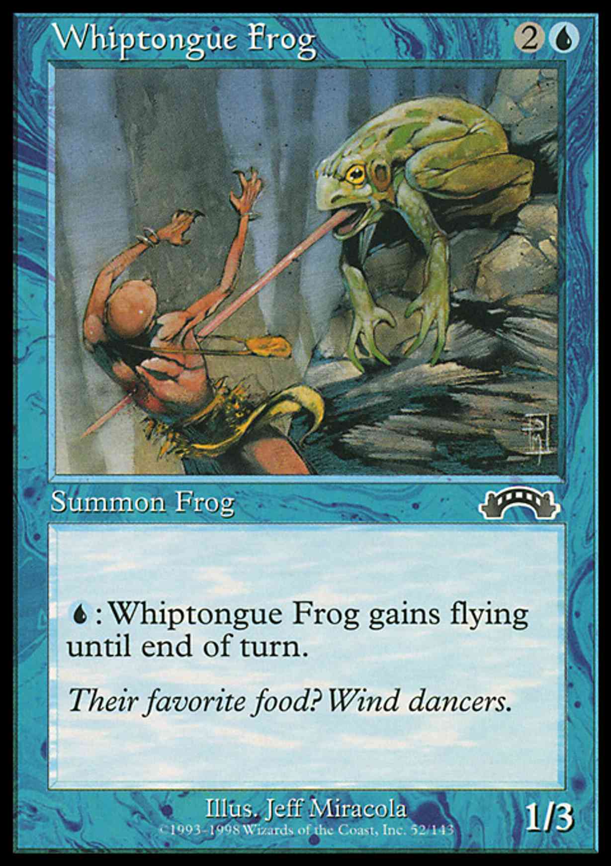 Whiptongue Frog magic card front