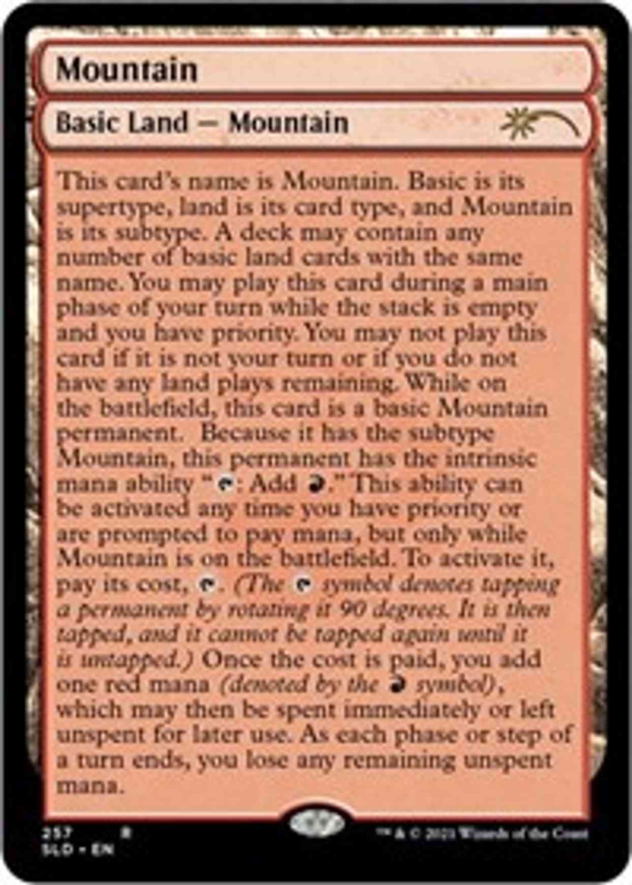 Mountain (257) (Full-Text Lands) magic card front