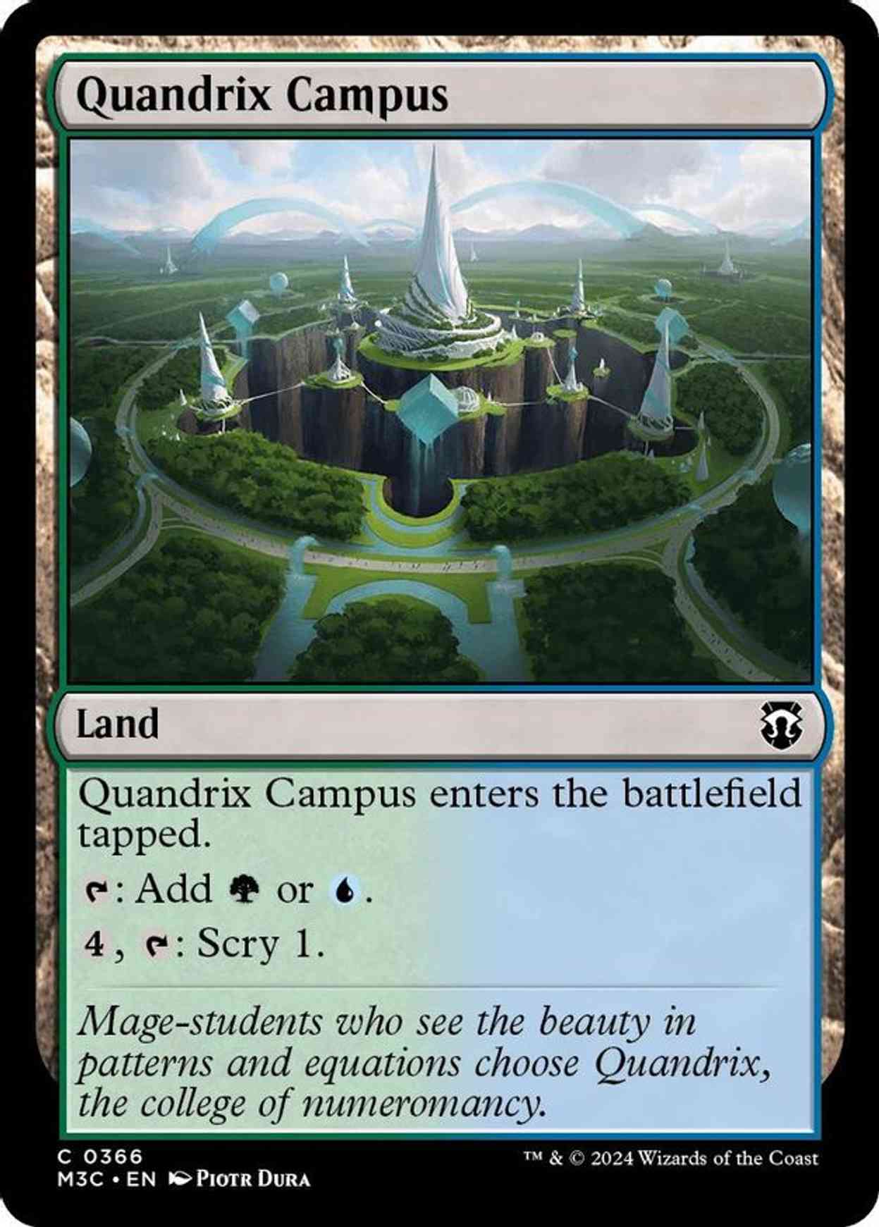 Quandrix Campus (Ripple Foil) magic card front