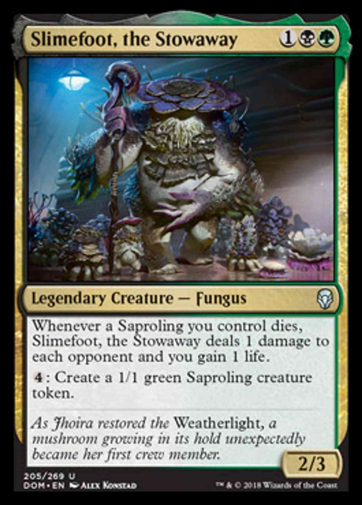 Slimefoot, the Stowaway magic card front