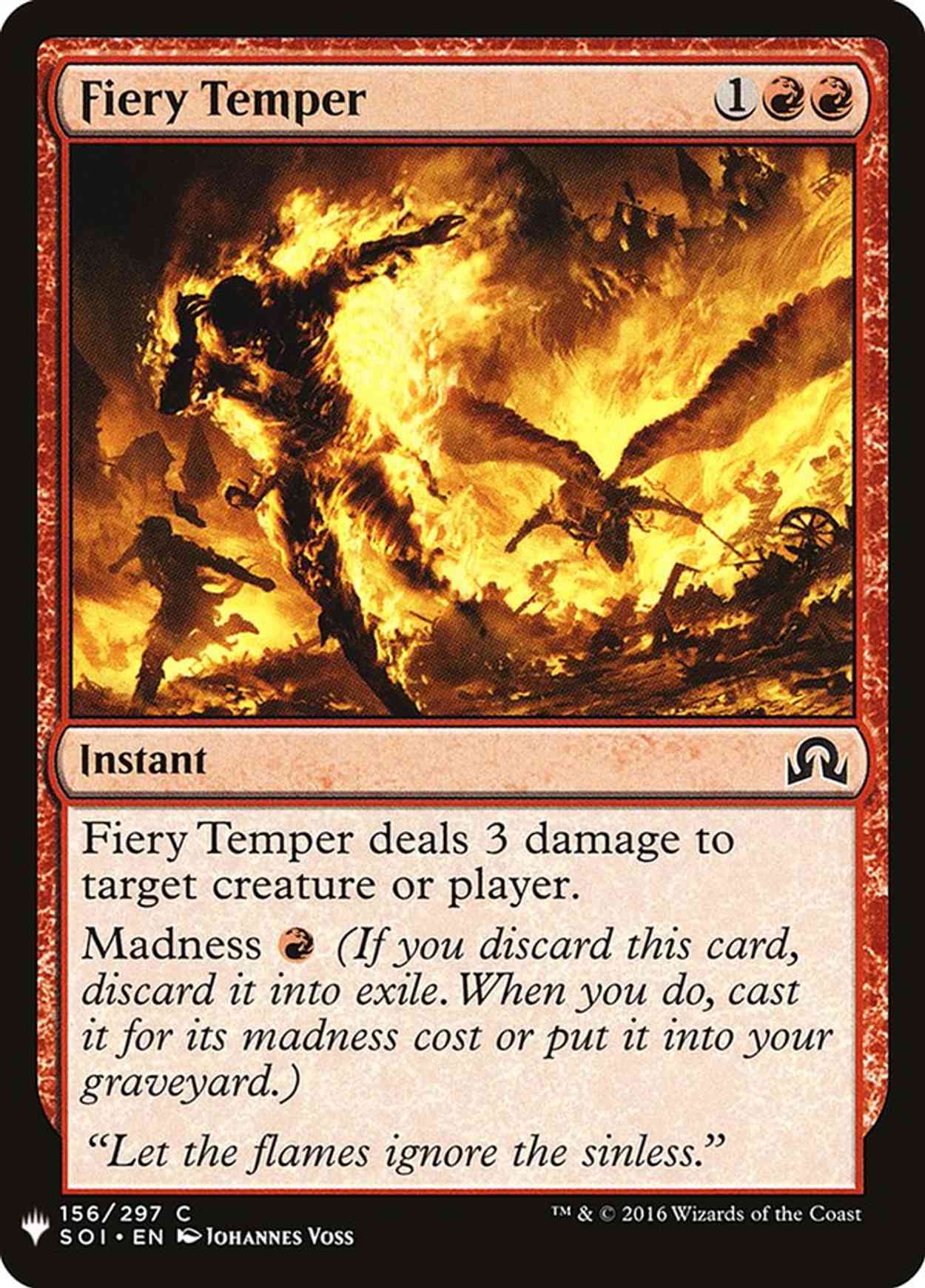 Fiery Temper magic card front