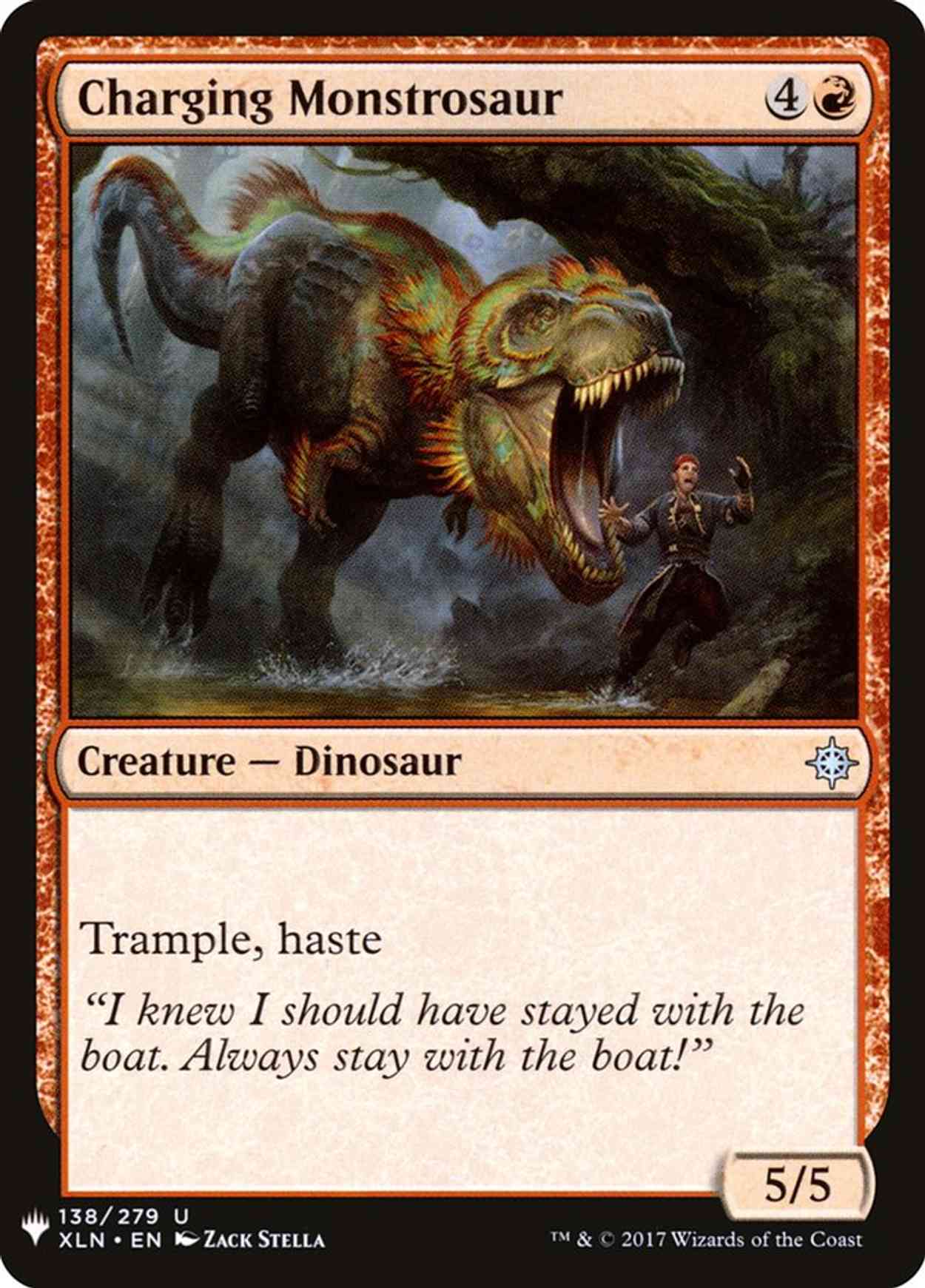 Charging Monstrosaur magic card front