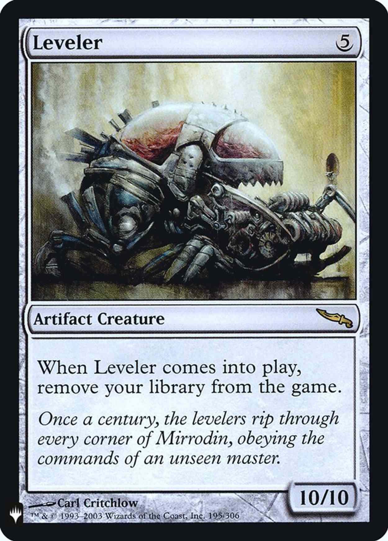 Leveler magic card front