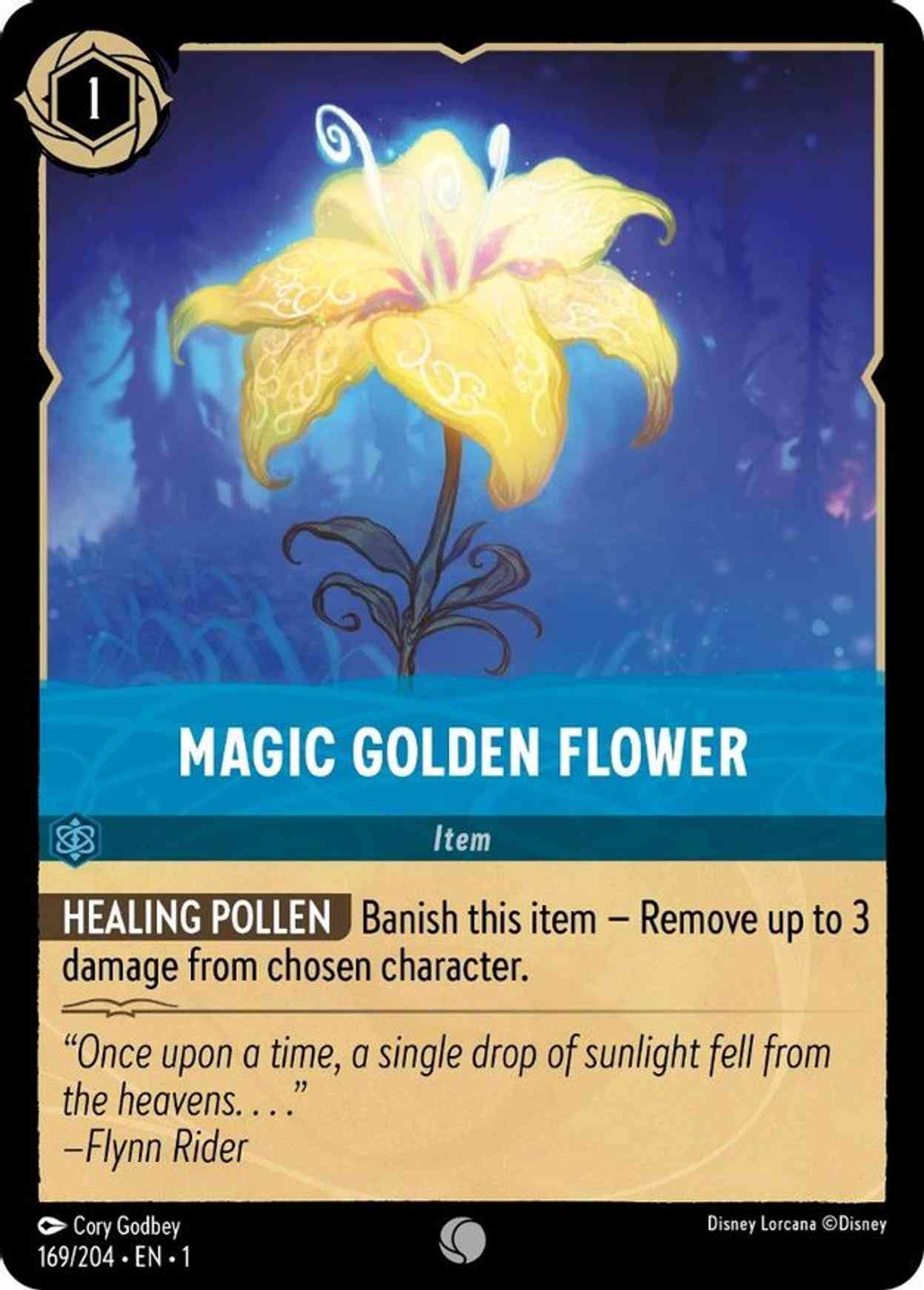 Magic Golden Flower magic card front