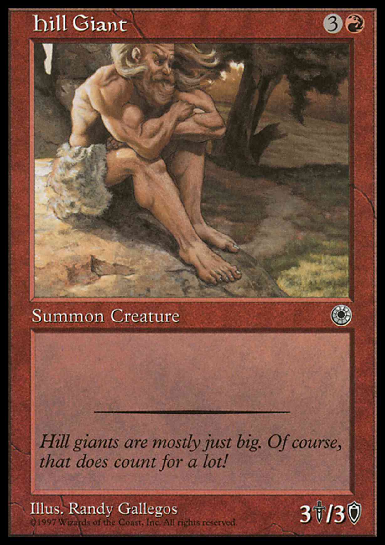 Hill Giant magic card front