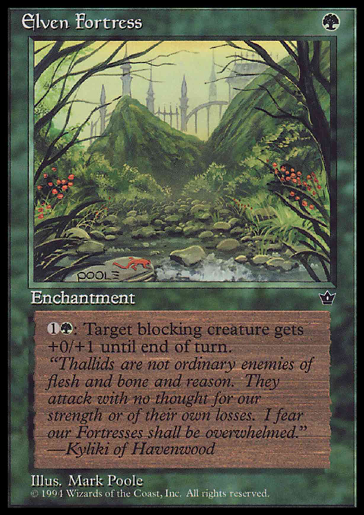Elven Fortress (Poole) magic card front