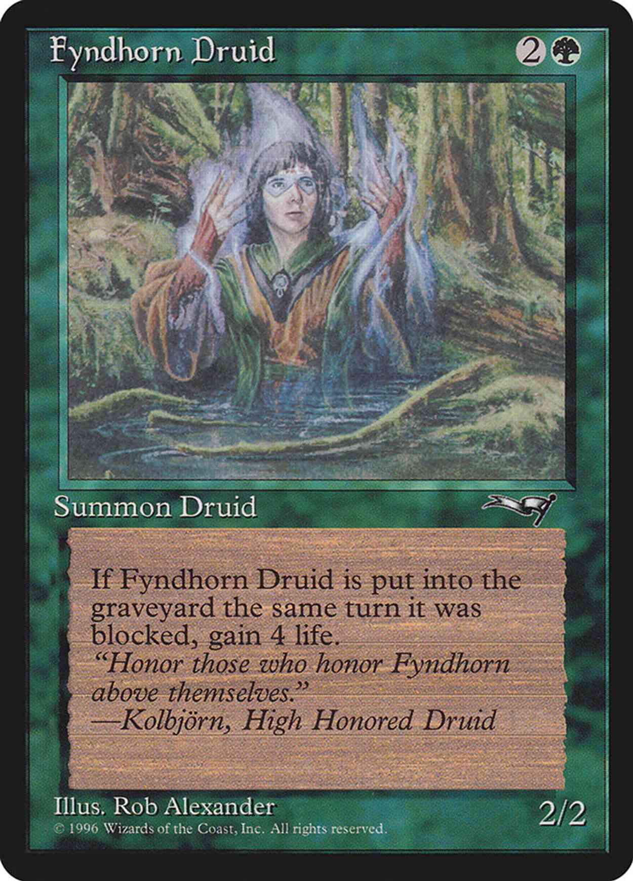 Fyndhorn Druid (Facing Right) magic card front