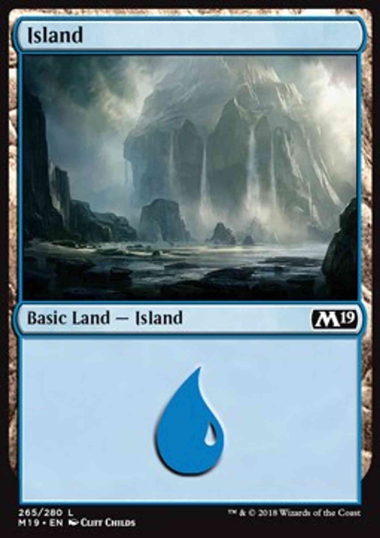 Island (265) magic card front