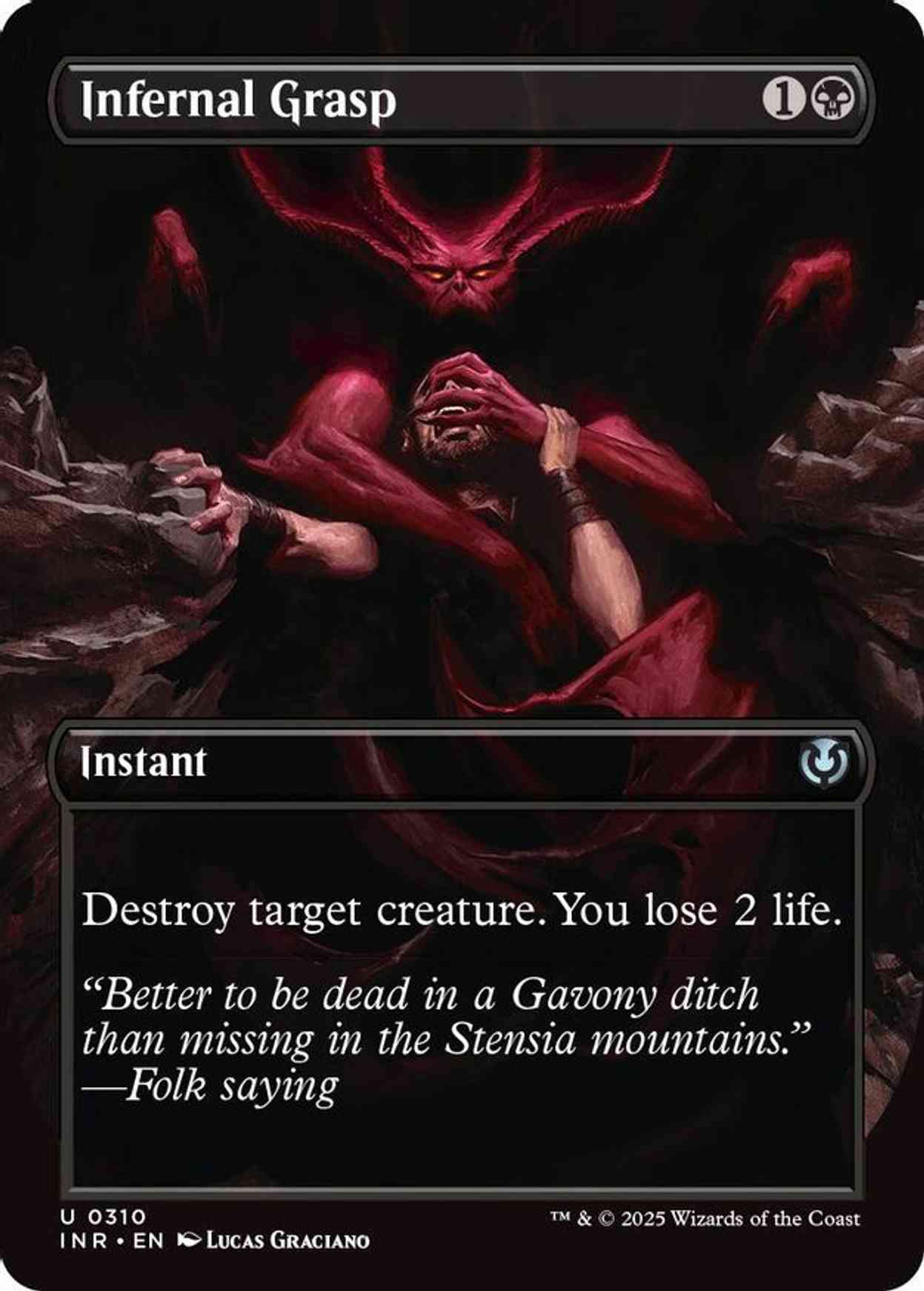 Infernal Grasp (Borderless) magic card front