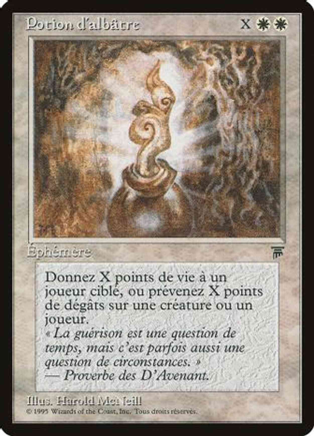 Alabaster Potion (French) - "Potion d'albatre" magic card front