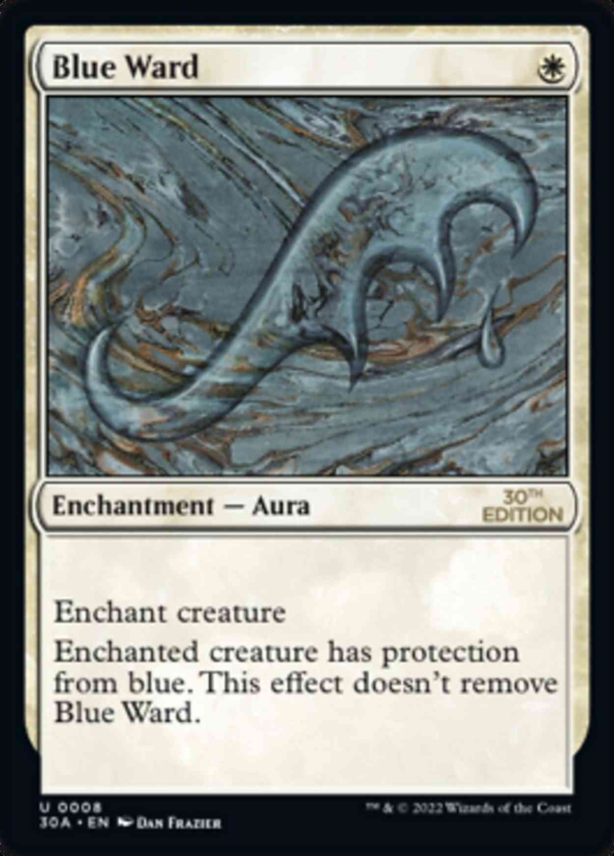Blue Ward magic card front