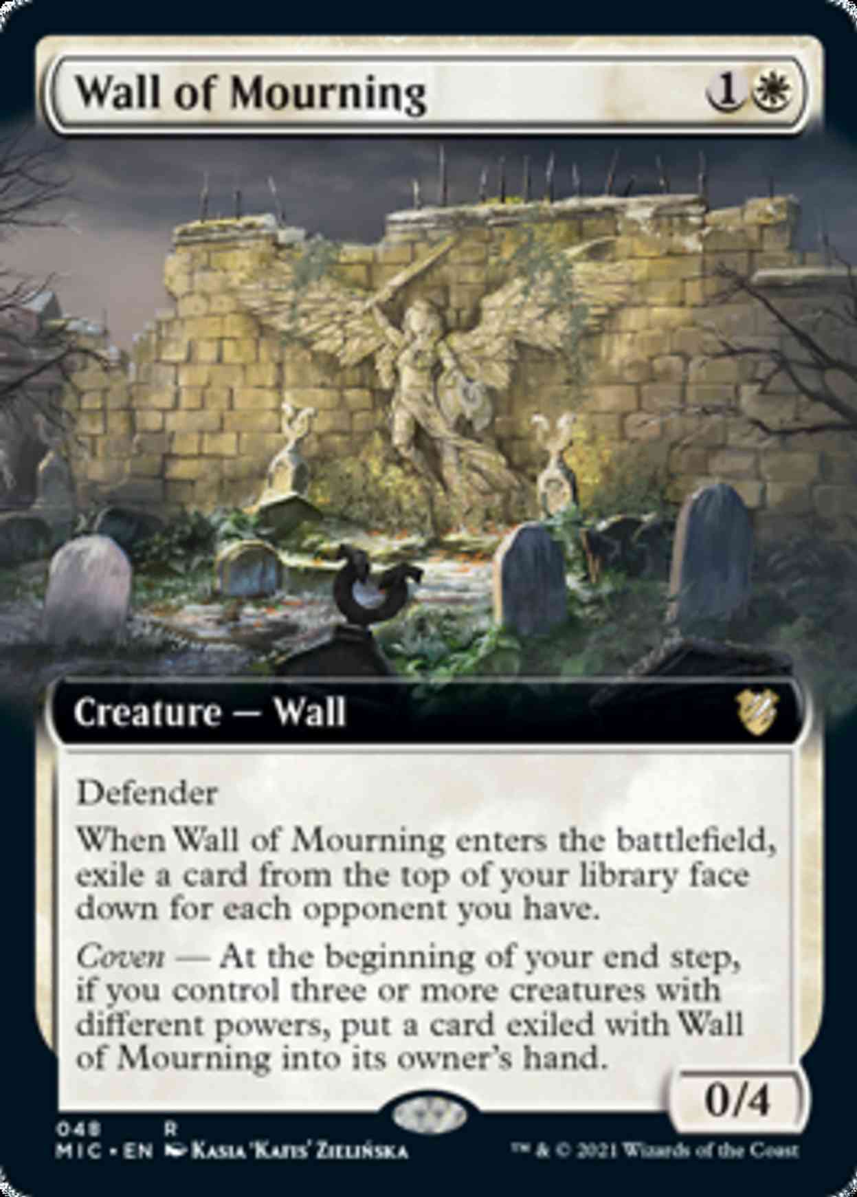 Wall of Mourning (Extended Art) magic card front