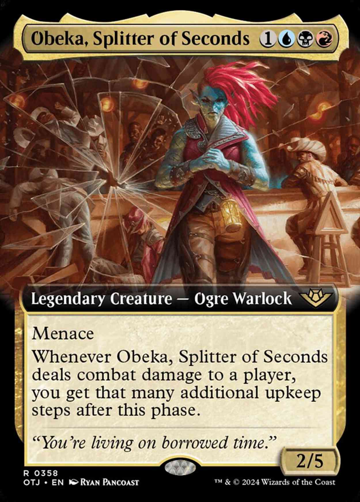 Obeka, Splitter of Seconds (Extended Art) magic card front