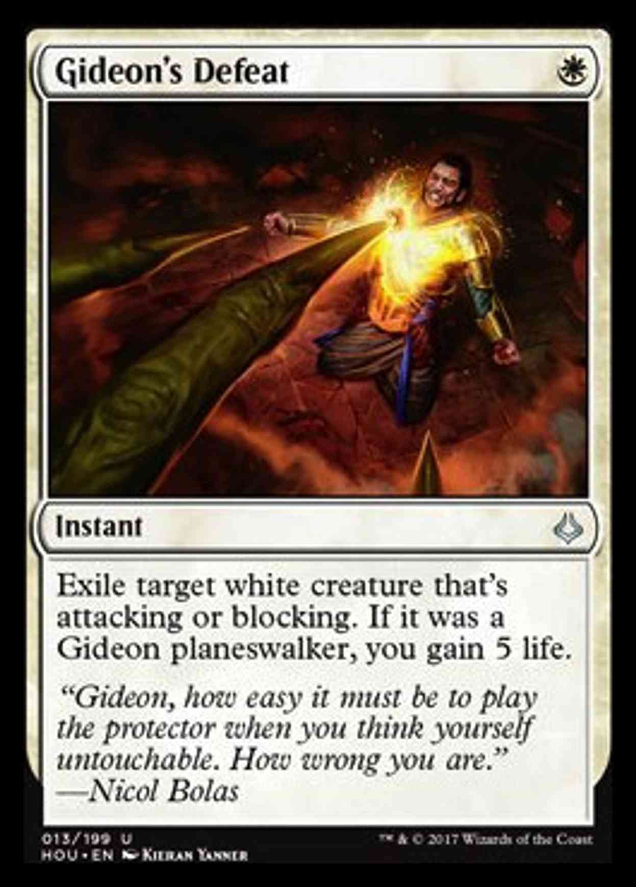 Gideon's Defeat magic card front