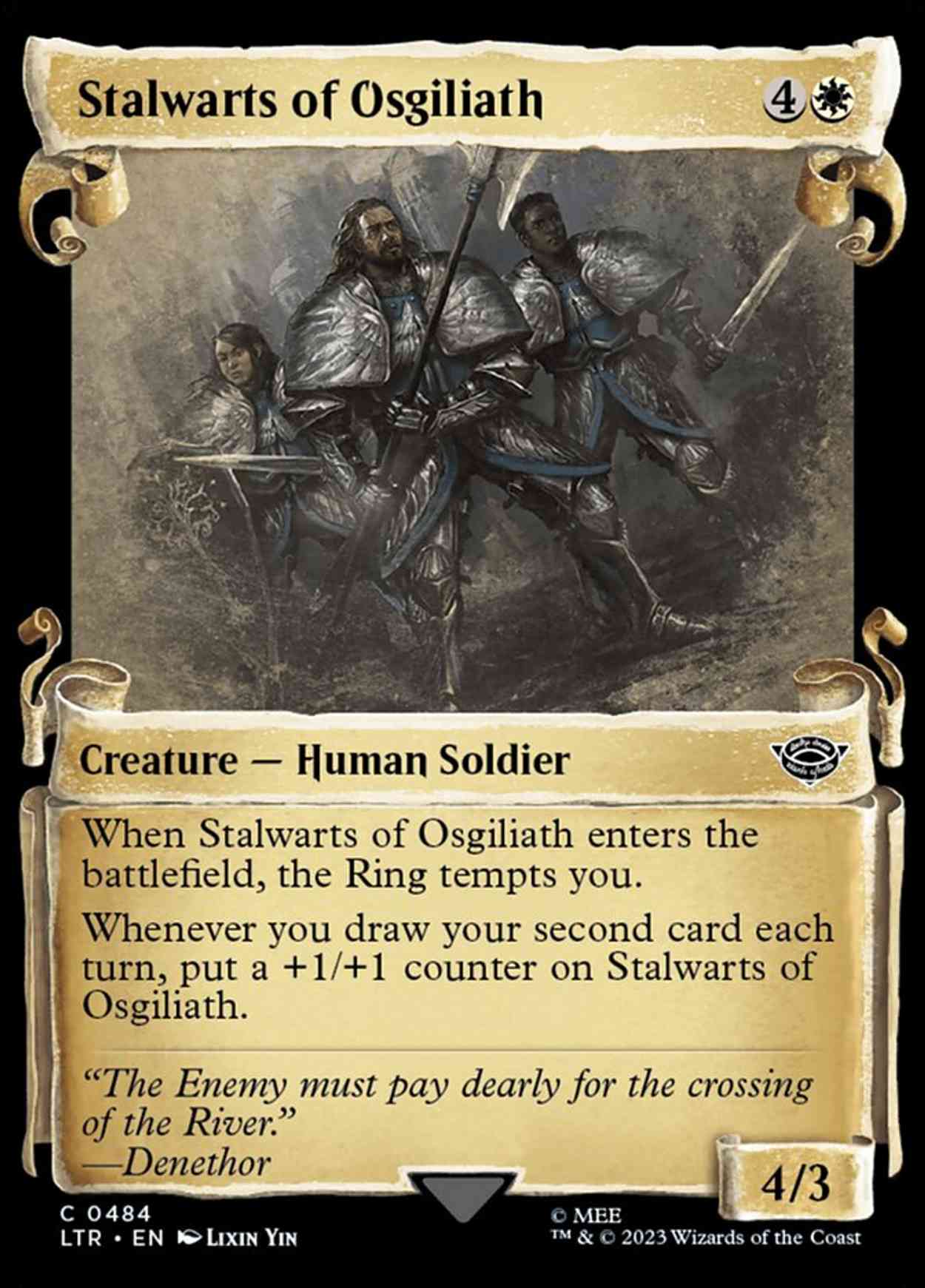 Stalwarts of Osgiliath (Showcase Scrolls) magic card front