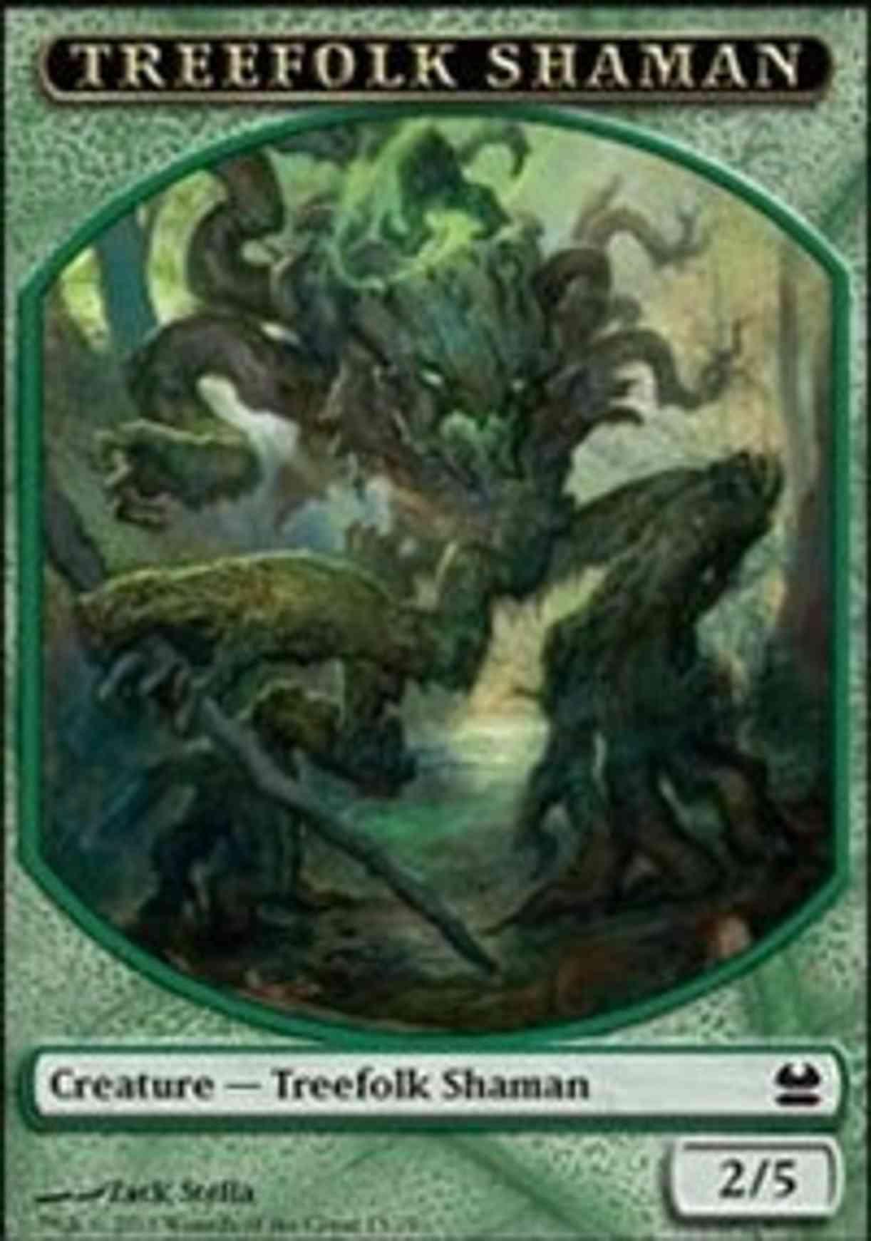 Treefolk Shaman Token magic card front