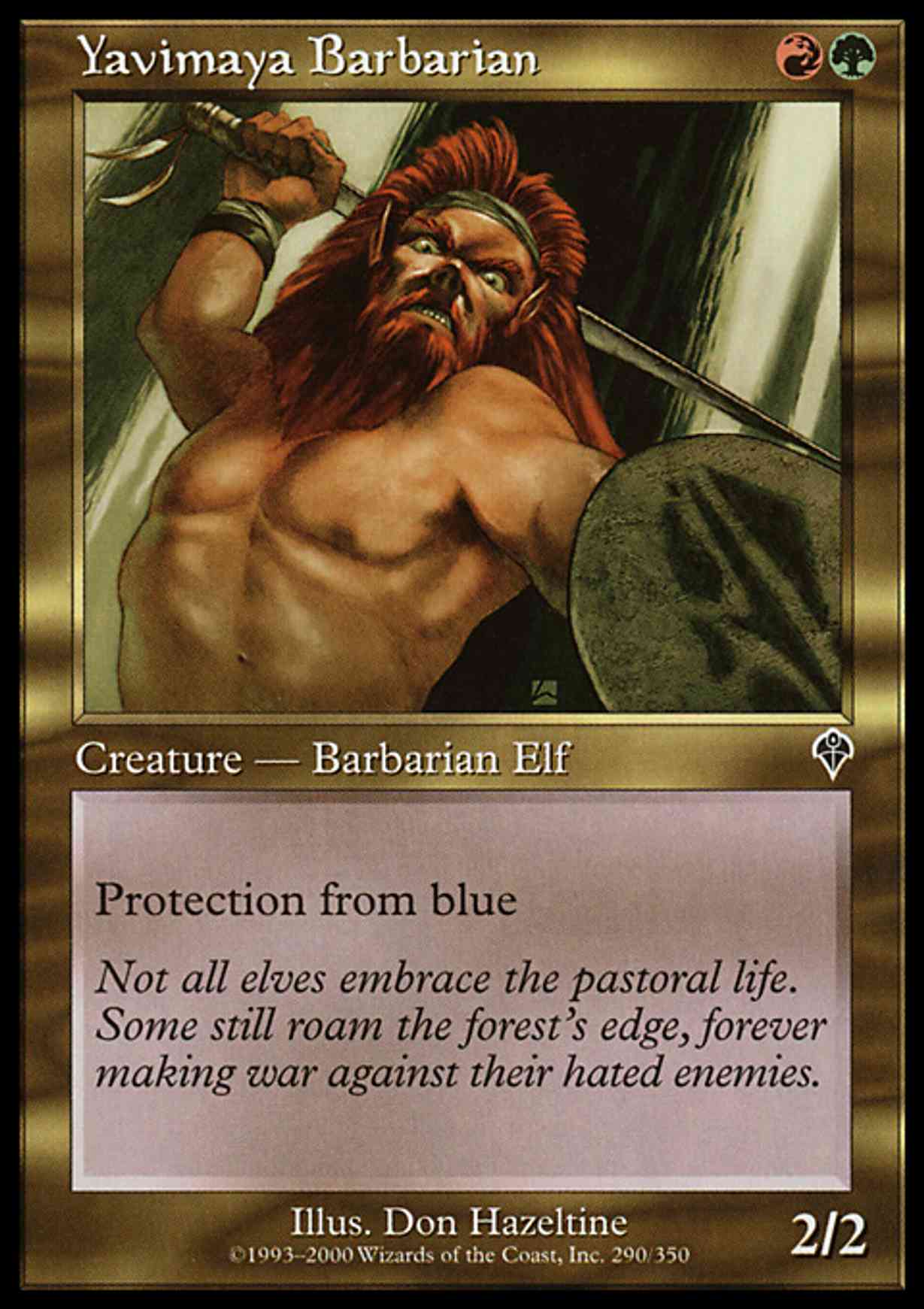 Yavimaya Barbarian magic card front