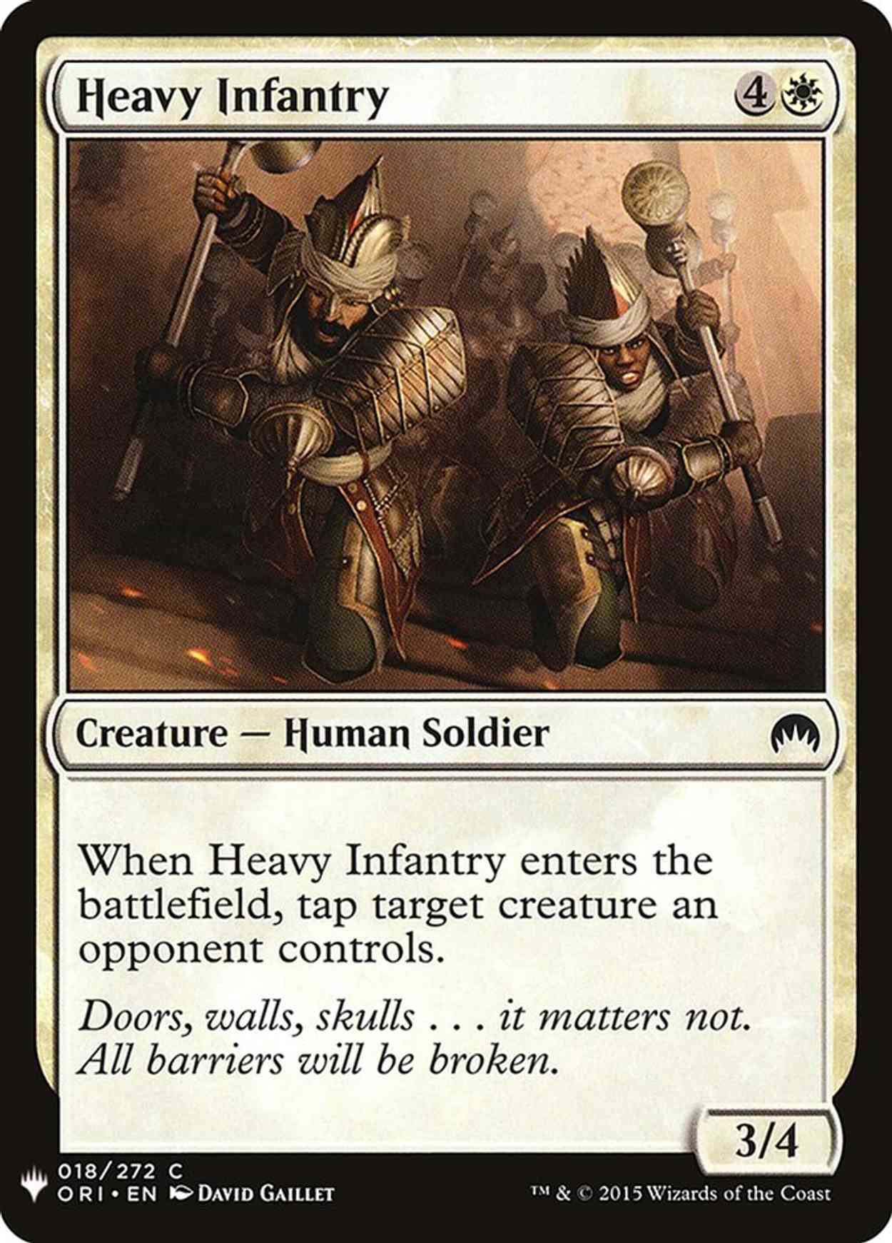 Heavy Infantry magic card front