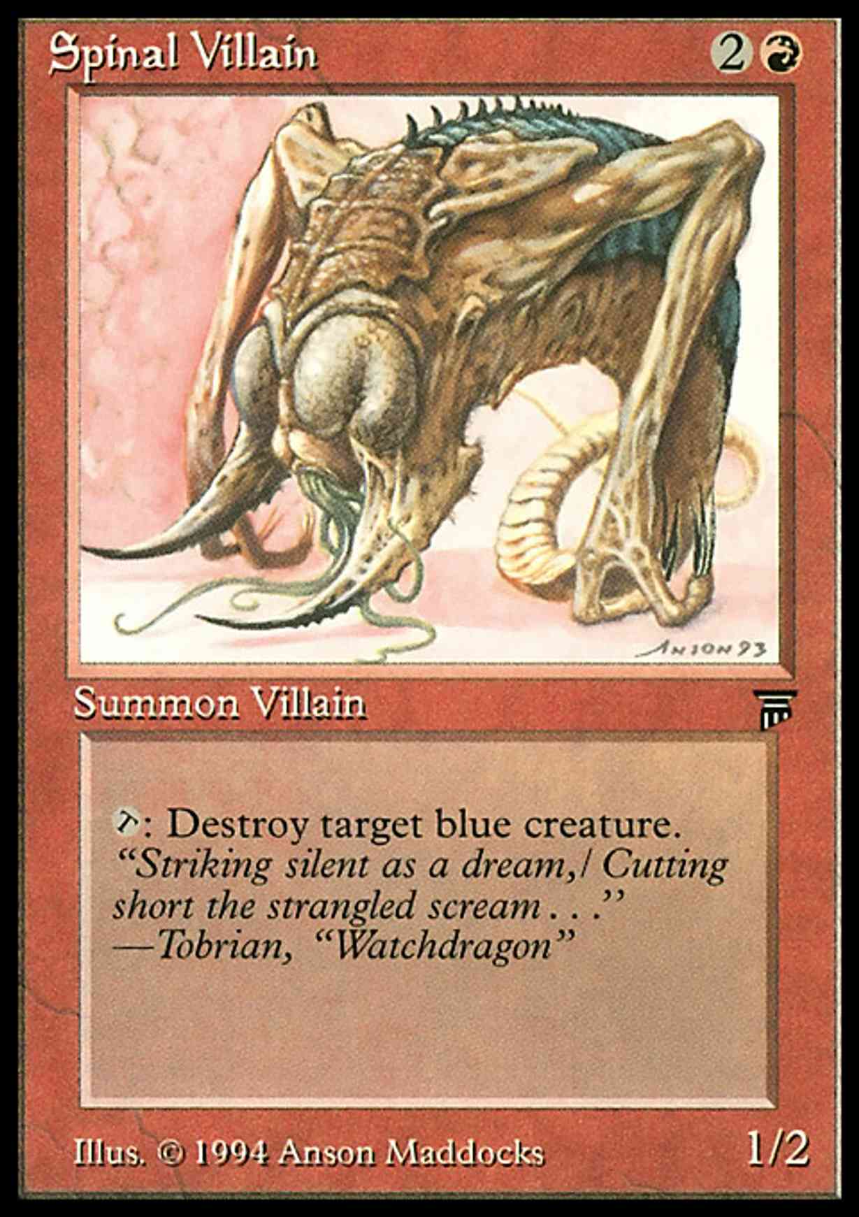 Spinal Villain magic card front