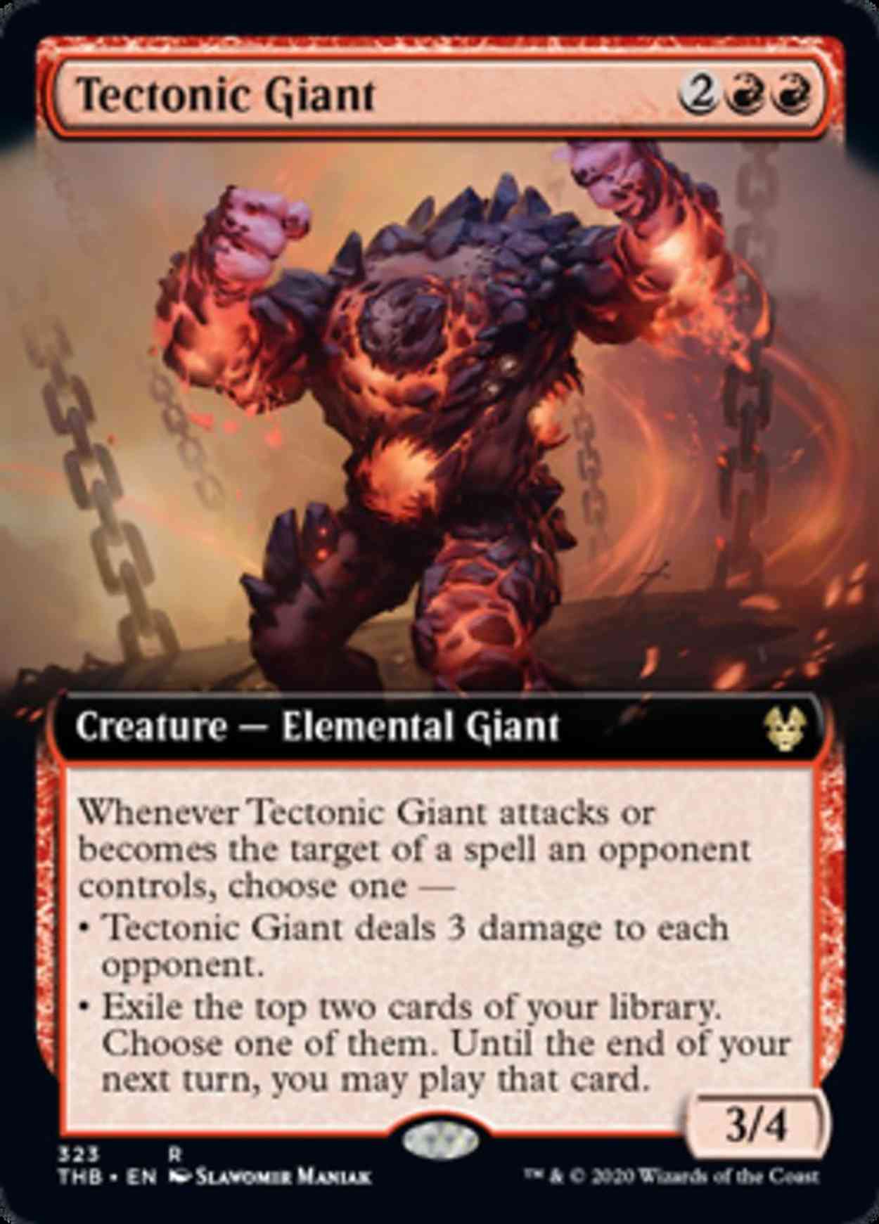 Tectonic Giant (Extended Art) magic card front