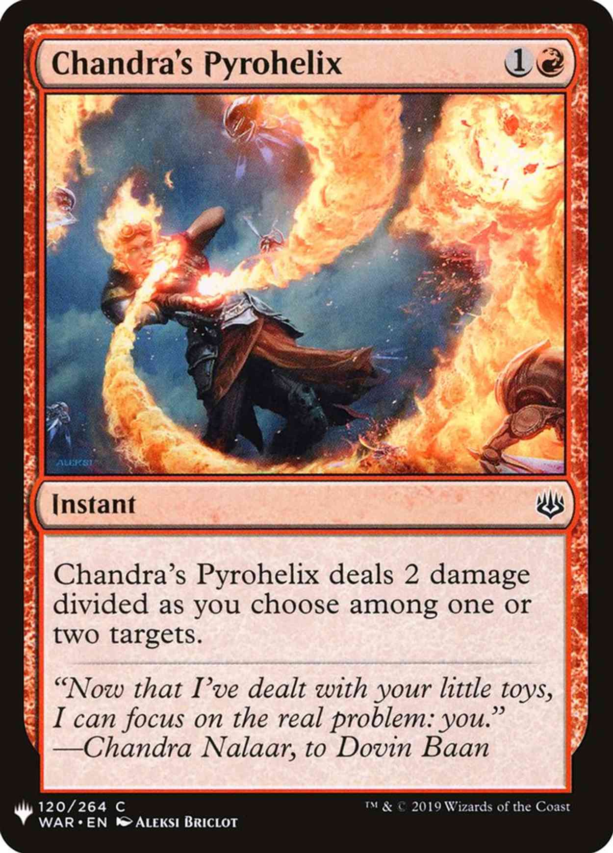 Chandra's Pyrohelix magic card front
