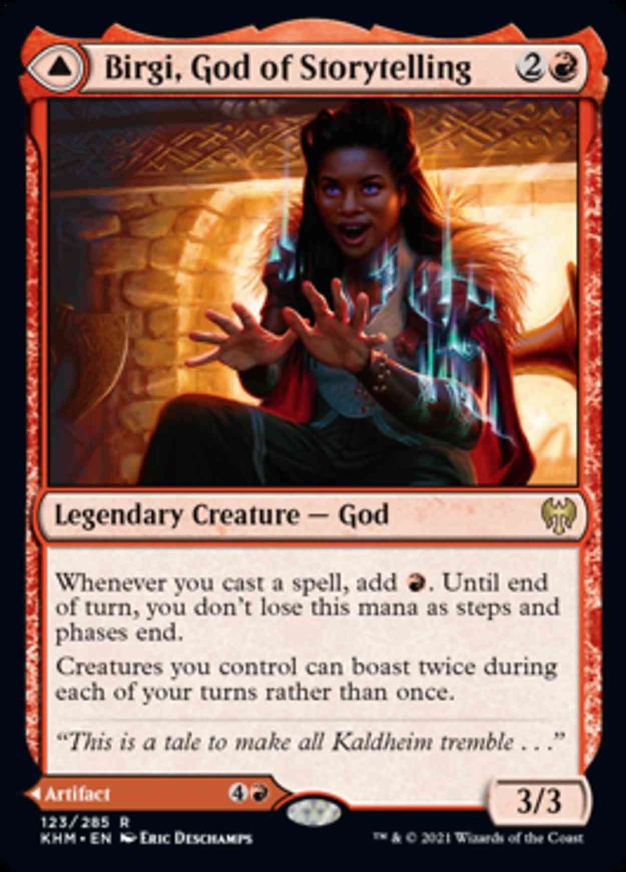 Birgi, God of Storytelling magic card front