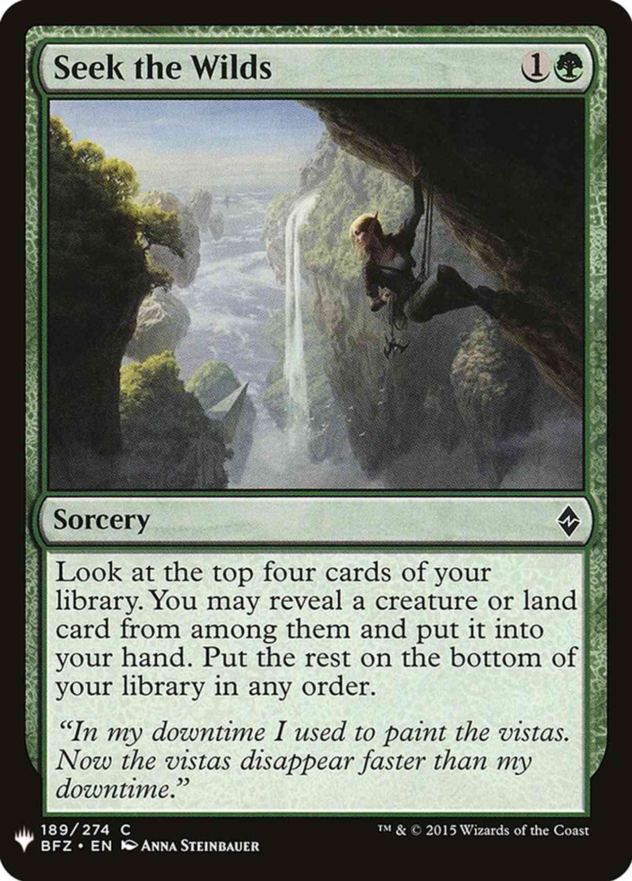 Seek the Wilds magic card front
