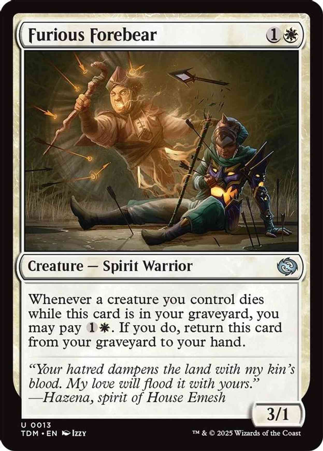 Furious Forebear magic card front