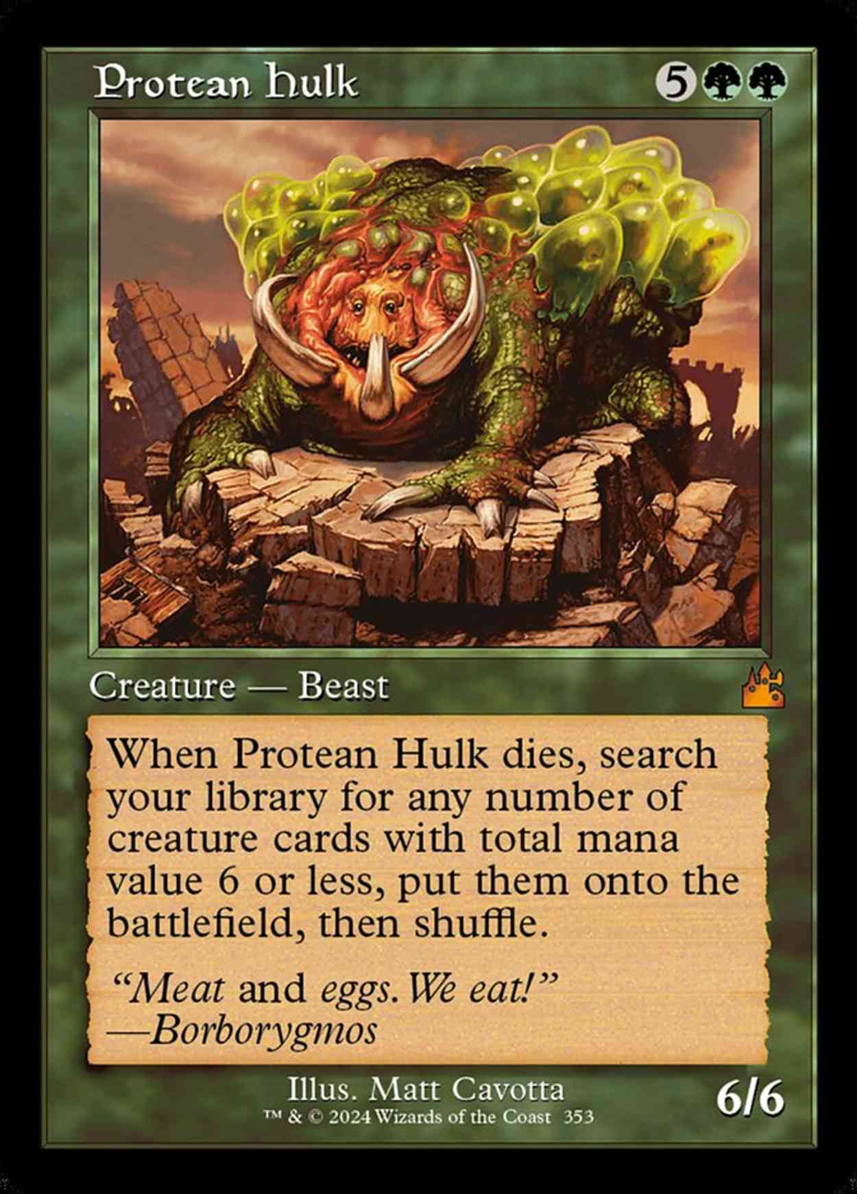 Protean Hulk (Retro Frame) magic card front