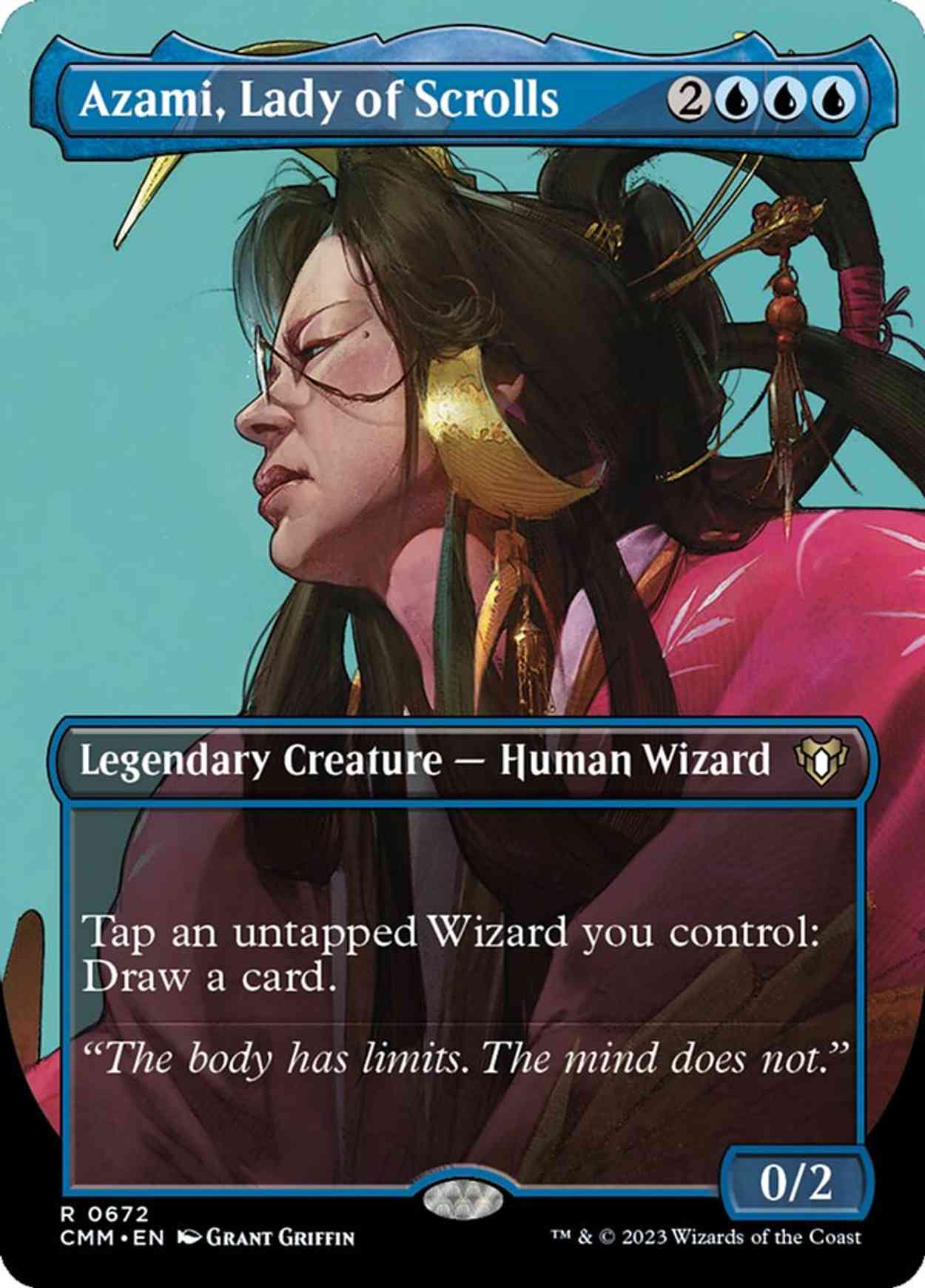 Azami, Lady of Scrolls (Borderless) magic card front