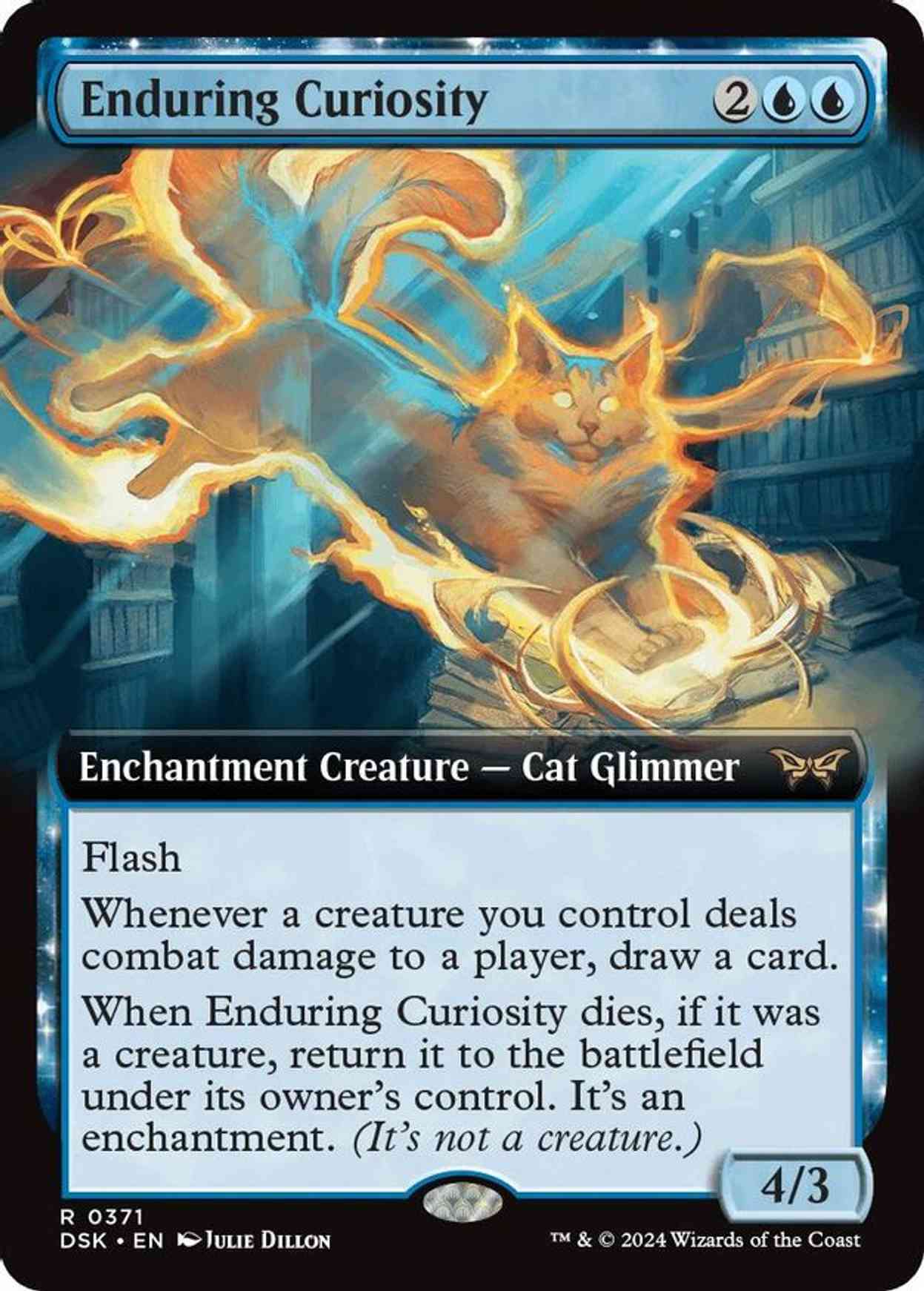 Enduring Curiosity (Extended Art) magic card front