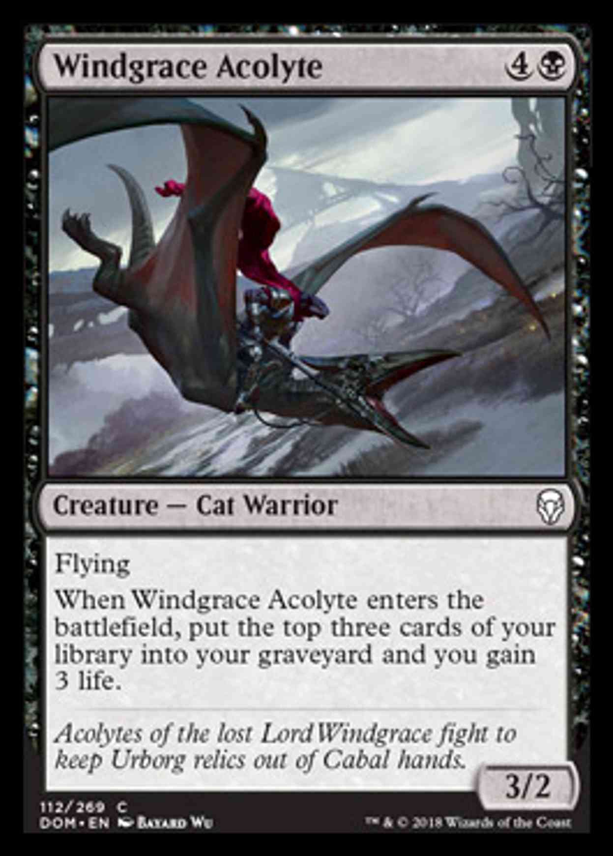 Windgrace Acolyte magic card front