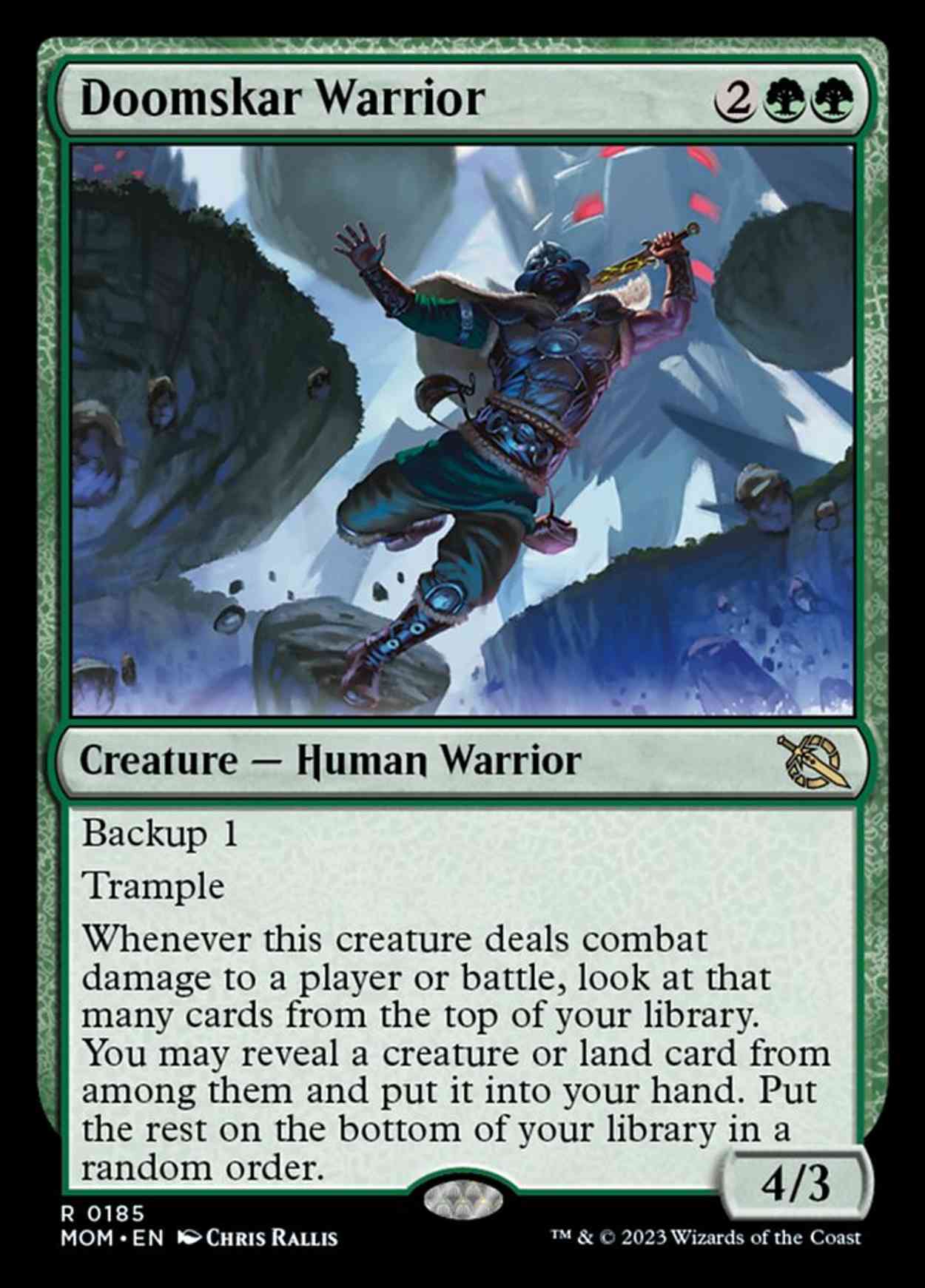 Doomskar Warrior magic card front