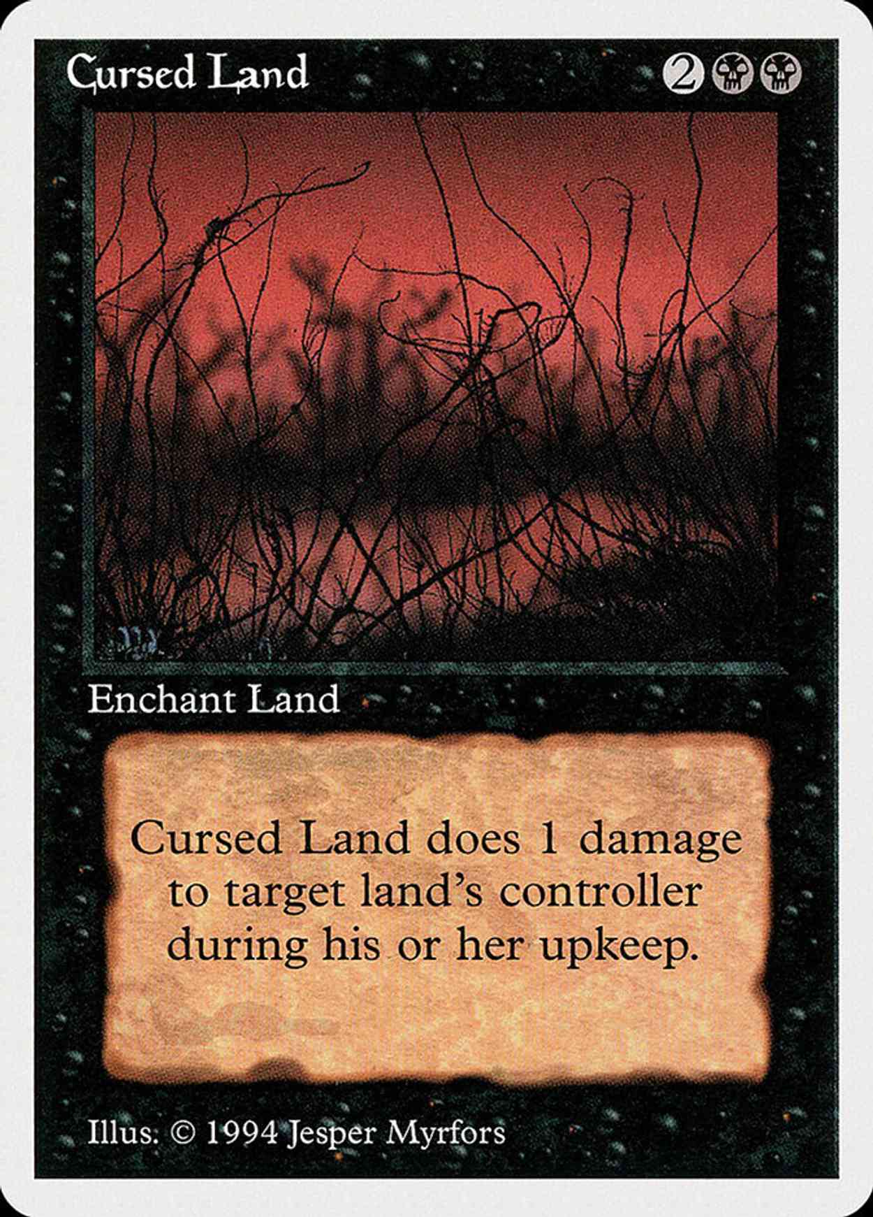 Cursed Land magic card front