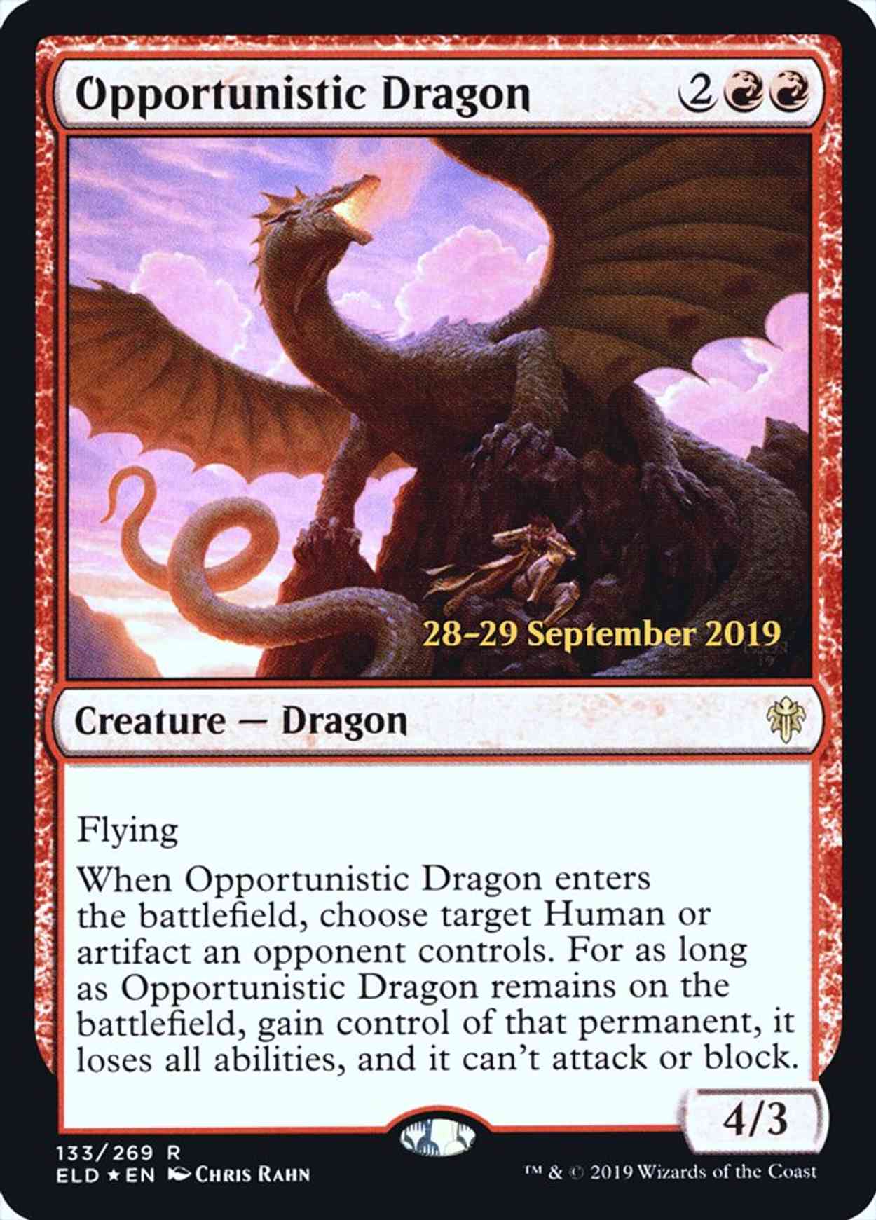 Opportunistic Dragon magic card front