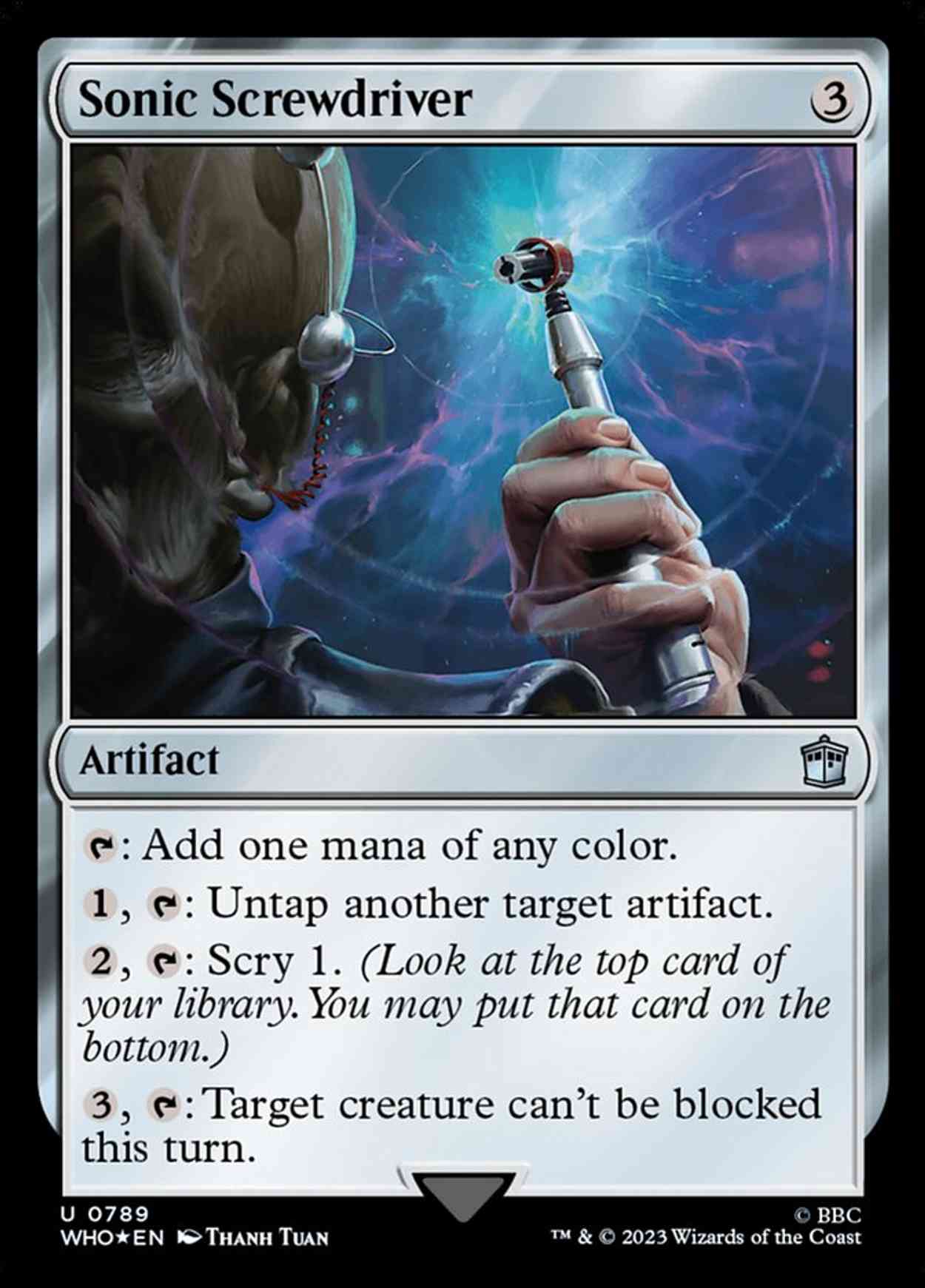 Sonic Screwdriver (0789) (Surge Foil) magic card front