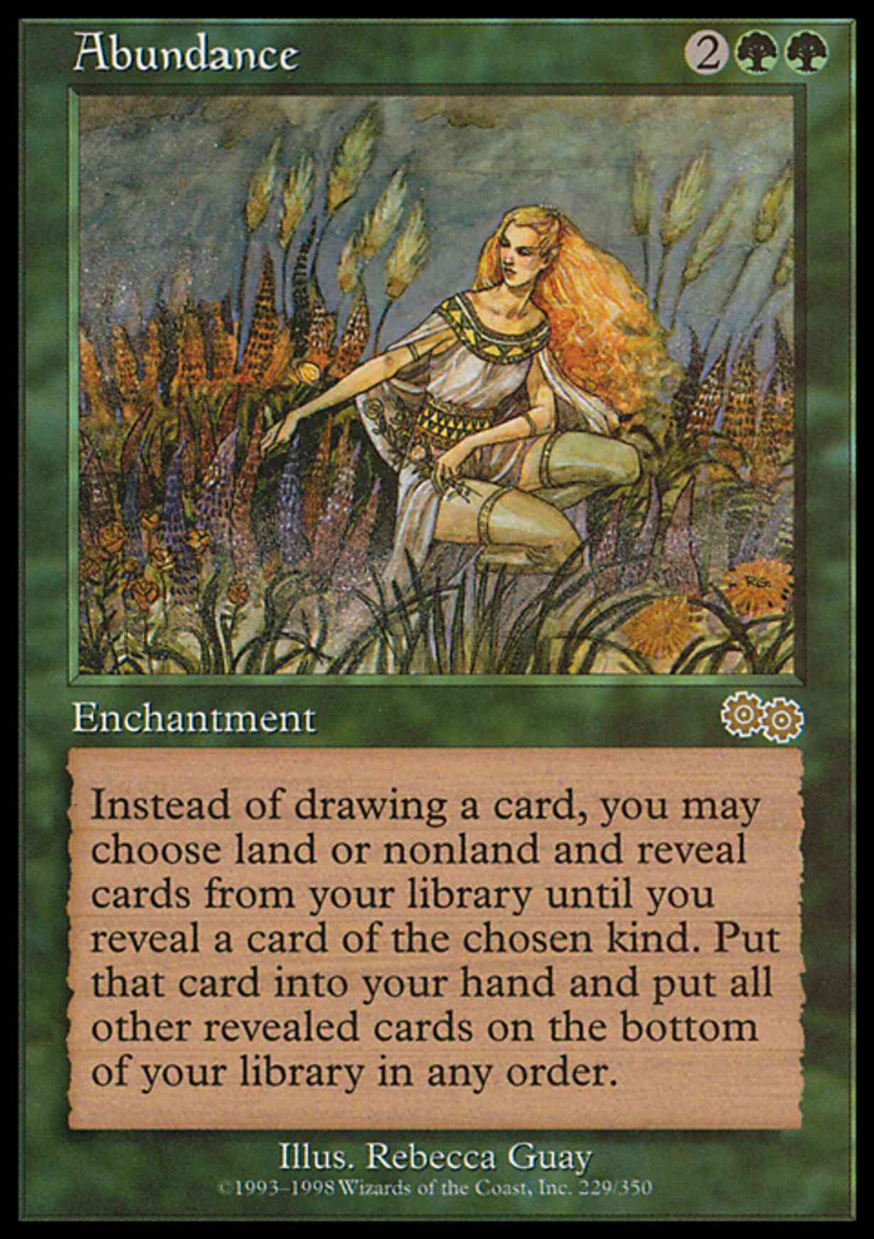 Abundance magic card front