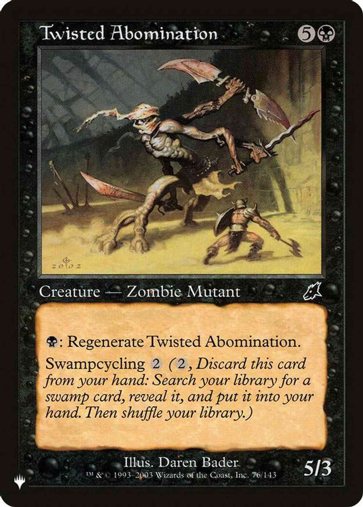 Twisted Abomination magic card front