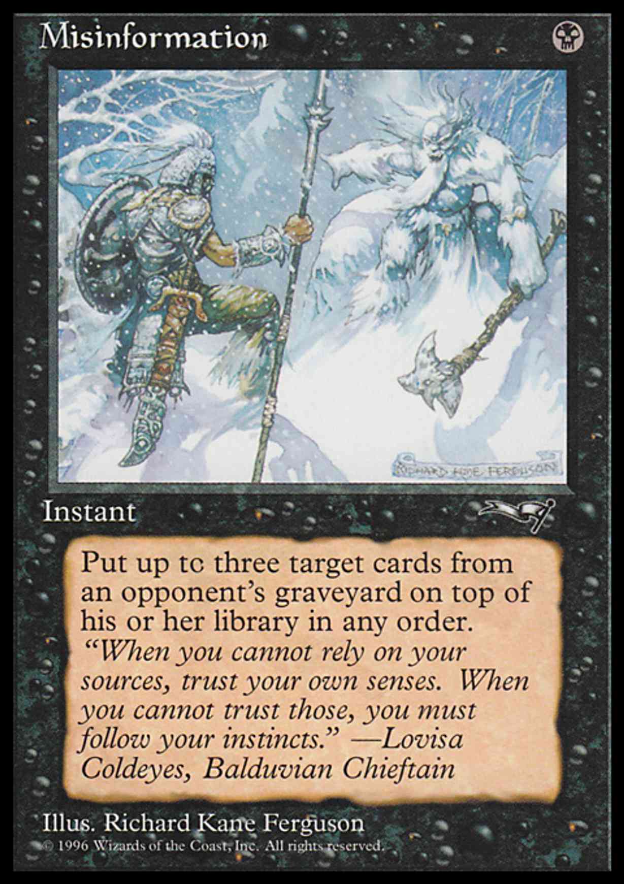 Misinformation magic card front