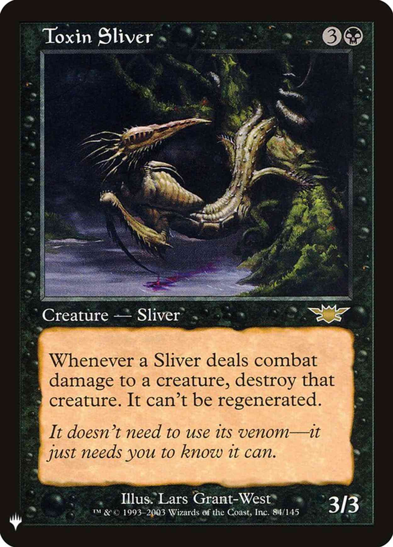 Toxin Sliver magic card front