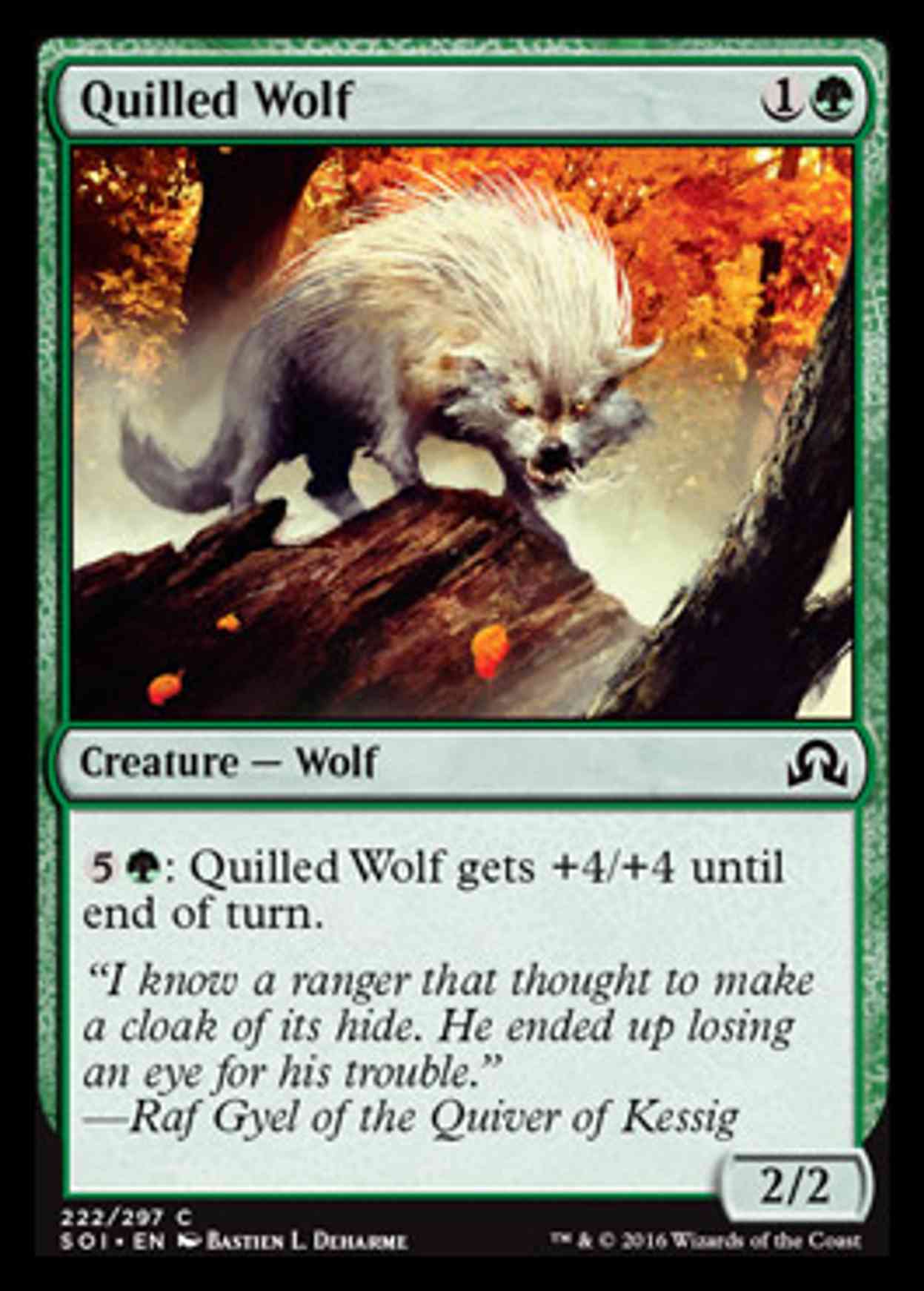 Quilled Wolf magic card front
