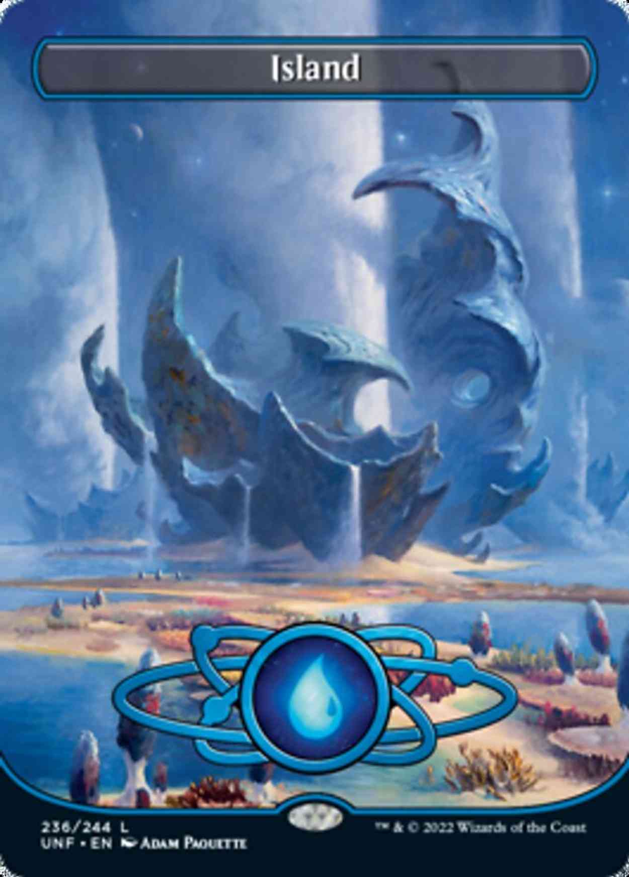 Island (236) (Borderless) magic card front
